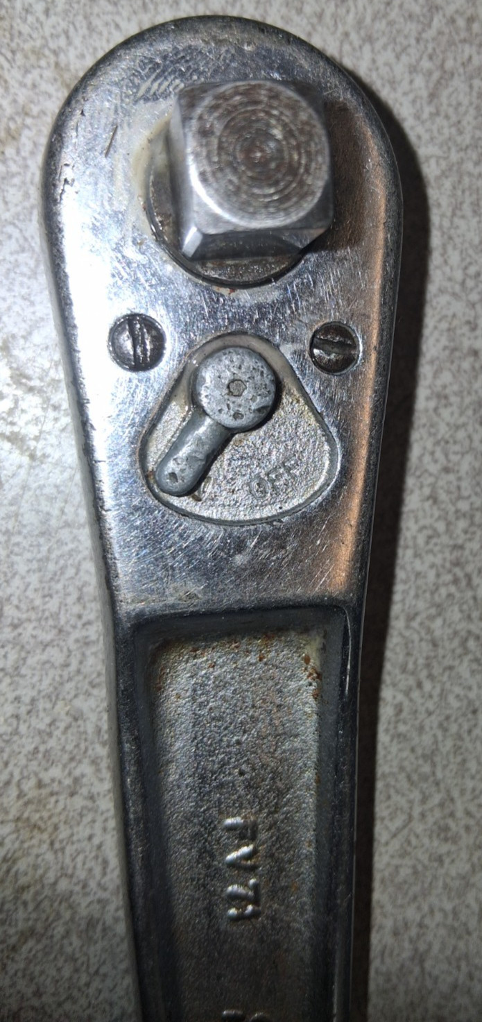 Vintage SNAP-ON FV71 3/8″ Drive Ratchet Compact, Made in USA, Tested & Working!