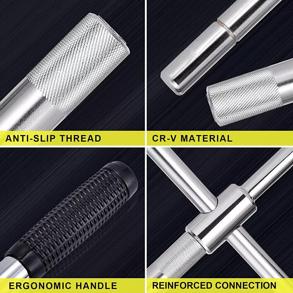 Universal 23″ Extended Lug Wrench 4 Way Tire Iron Nut Wrench Set With Socket