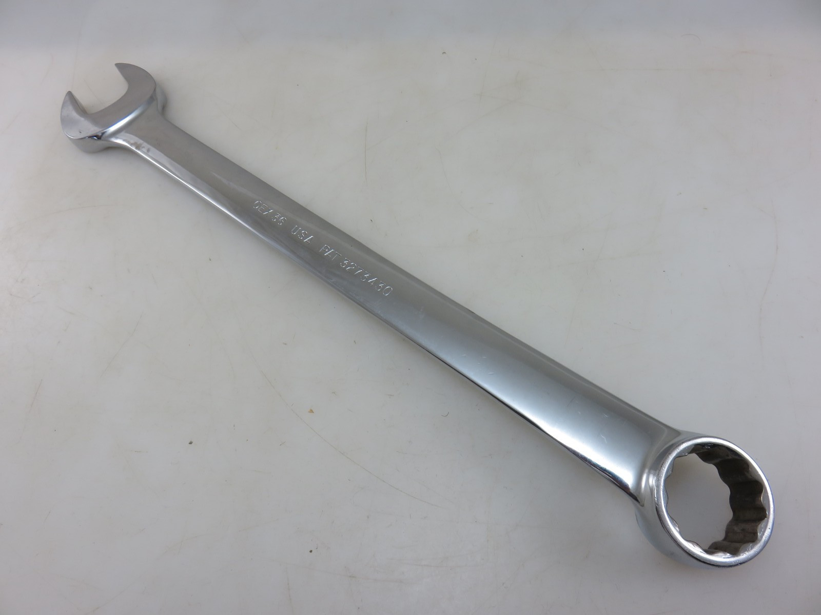 Snap-On OEX36 1-1/8″ Combination Wrench 12pt 15.5″ Long Vintage