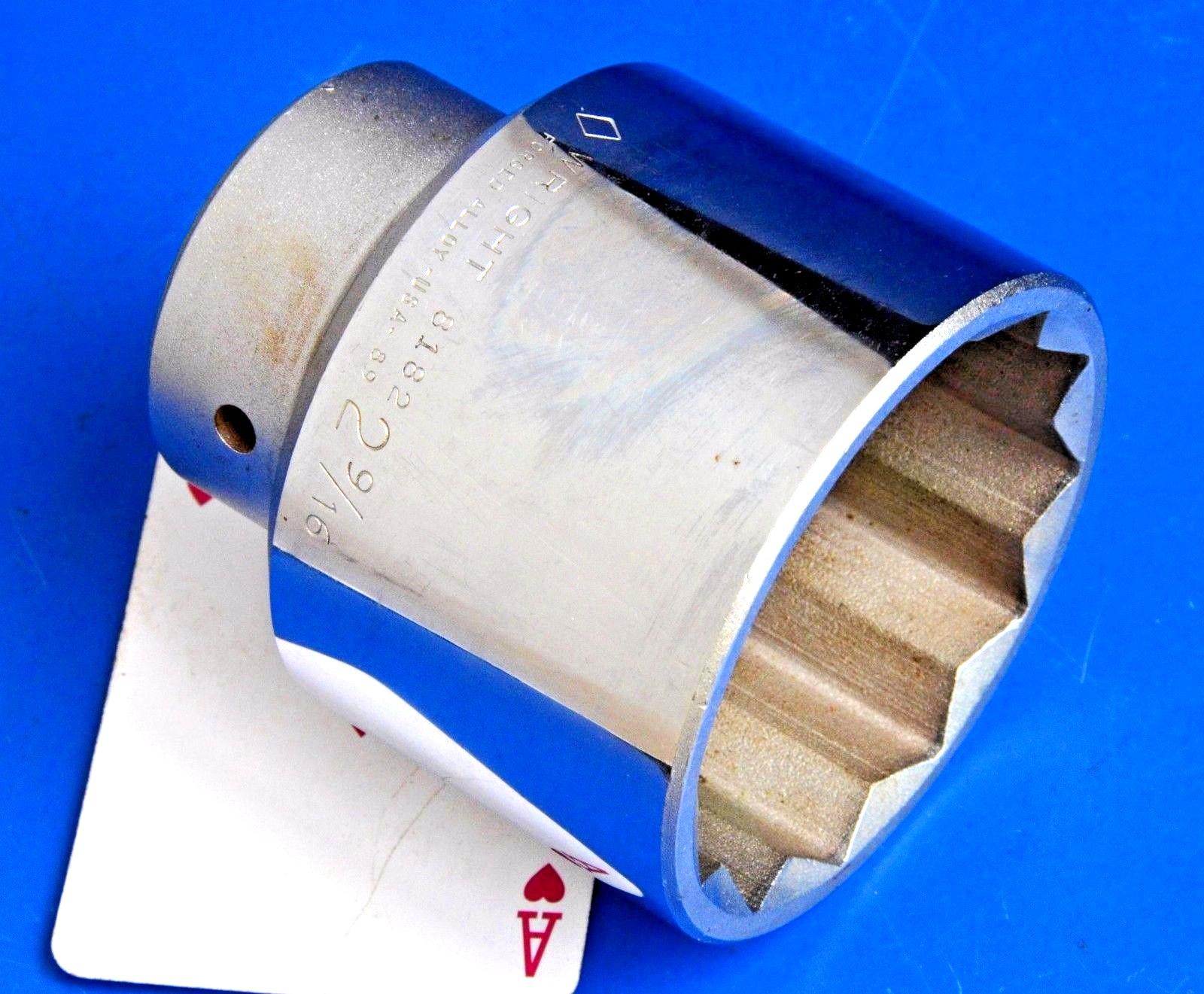 Wright Tools USA 1″ drive SAE 2-9/16″ shallow 12-point Chrome Socket 8182 NEW
