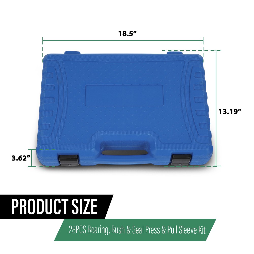 28pcs Universal Press Pull Sleeve Kit Remove Install Bushings Bearings Seal Tool