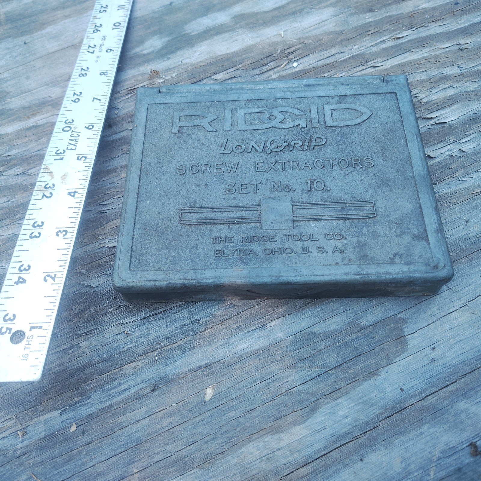 Ridgid No. 10 Screw Extractor Set in Metal Case vintage incomplete