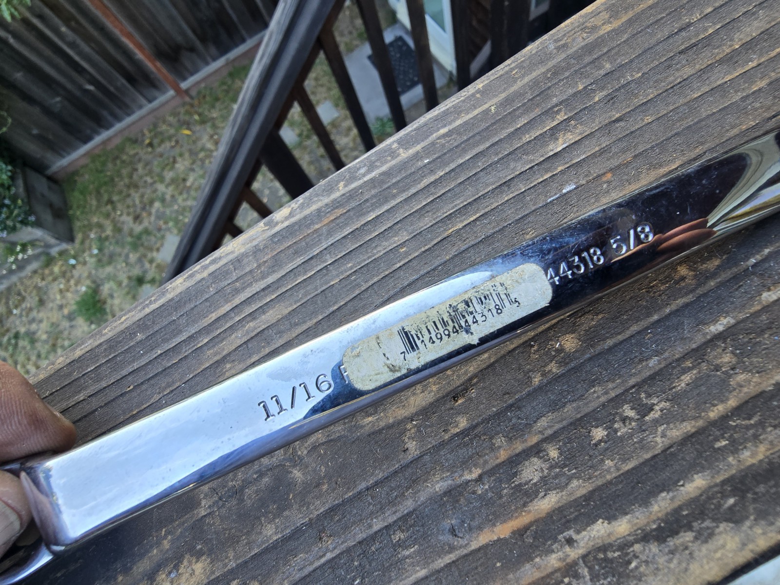CRAFTSMAN 44318 11/16″ x 5/8″ POLISHED BOX END OFFSET WRENCH, USA EXC.