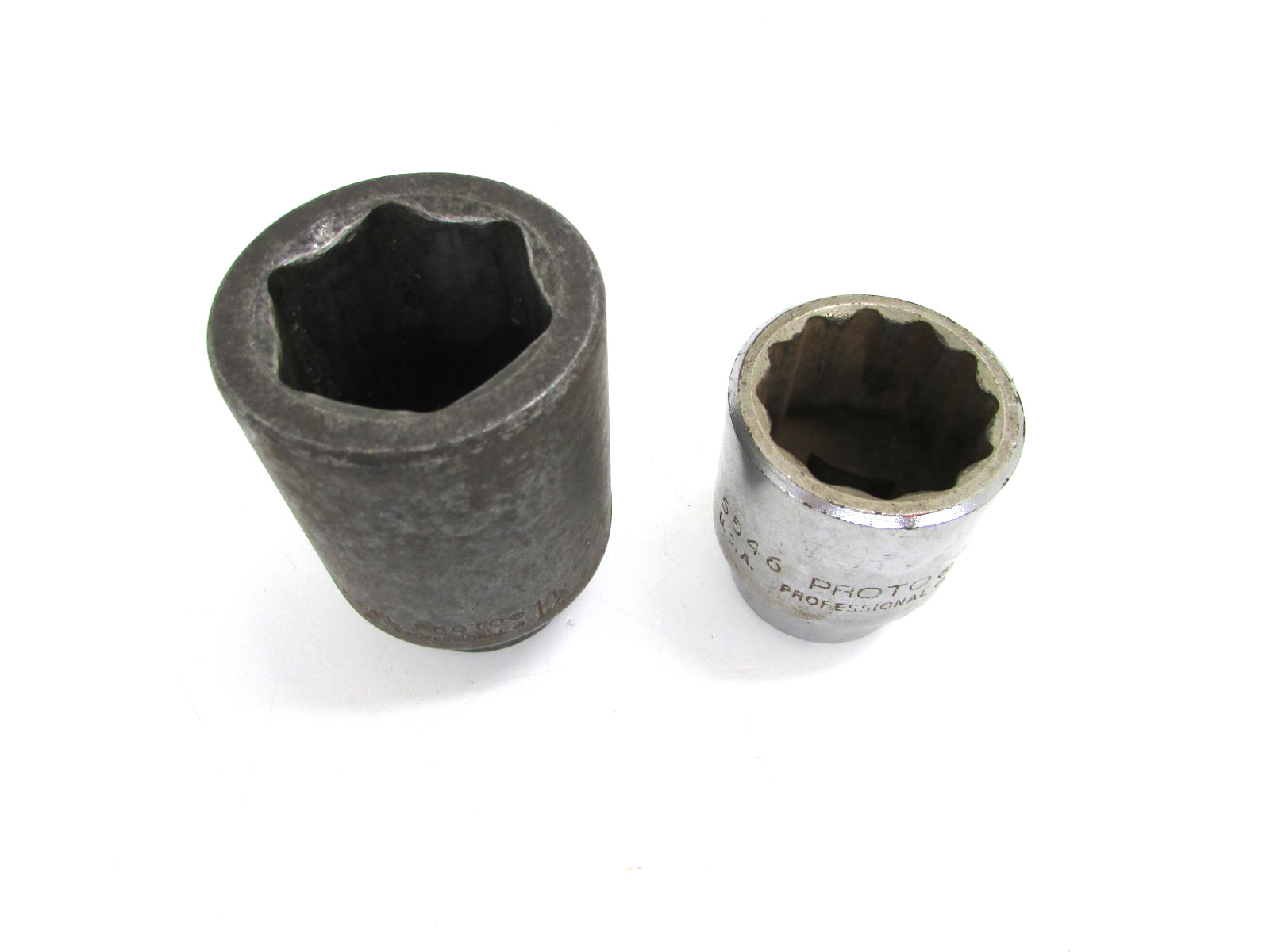 PROTO TOOLS 3/4” DRIVE SOCKETS, 5546 1-7/16″ 12 POINT, 07524L 1-1/2″ 6 POINT