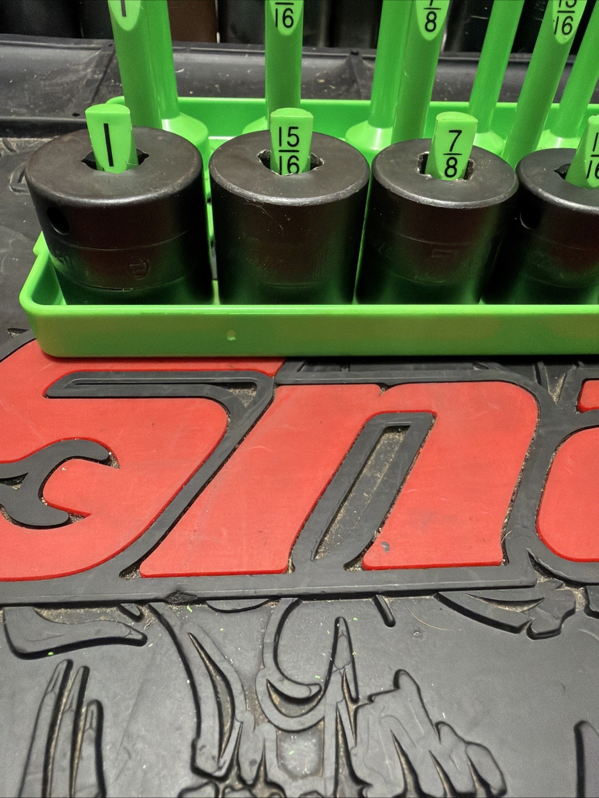 Snap On 3/8 Dr Shallow Impact Socket Set 13pc 1/4-1” 6pt Nice TRAY NOT INCLUDED!