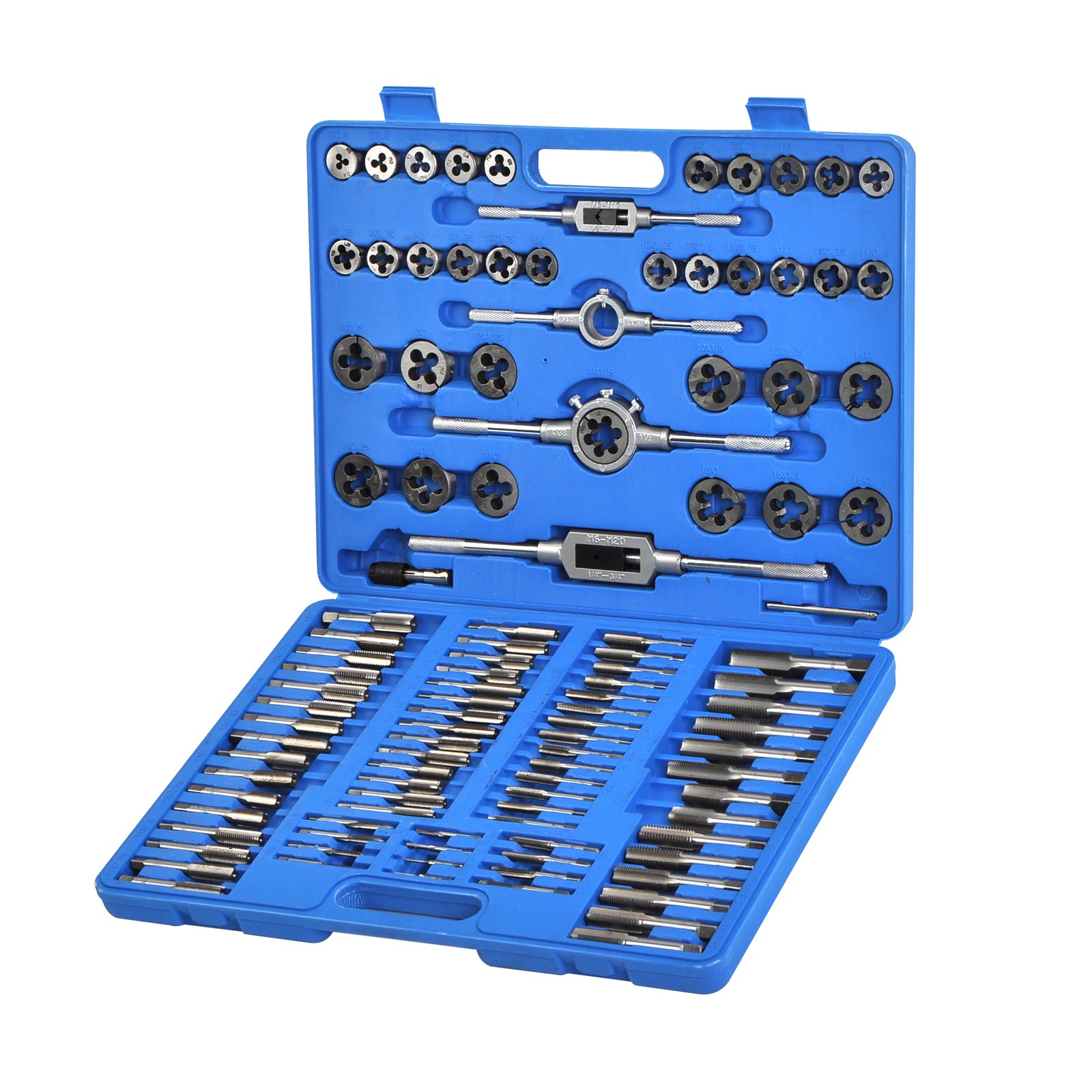 Metric 110pc Combination Tap and Die Screw Extractor Remove Set Alloy Steel Set