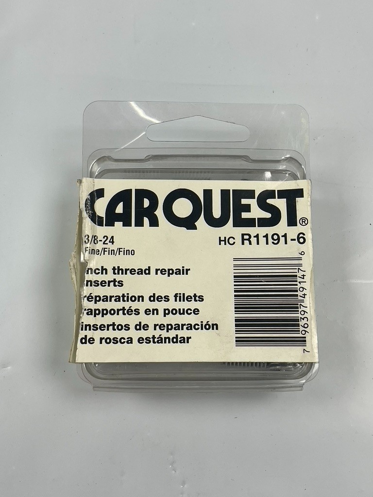3/8-24 Fine Thread Repair Inserts Carquest / Helicoil R1191-6 ; Pack of 12 pack