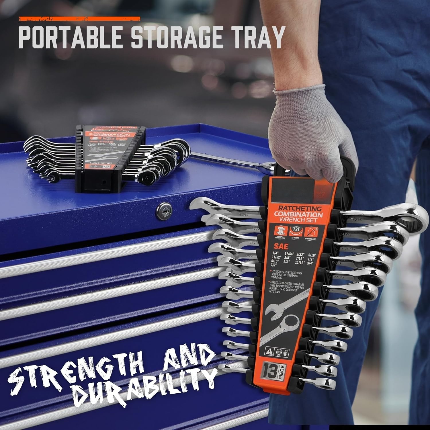 26-Pcs Ratcheting Wrench Set | Metric and SAE | Ratchet Combination Wrenches Set