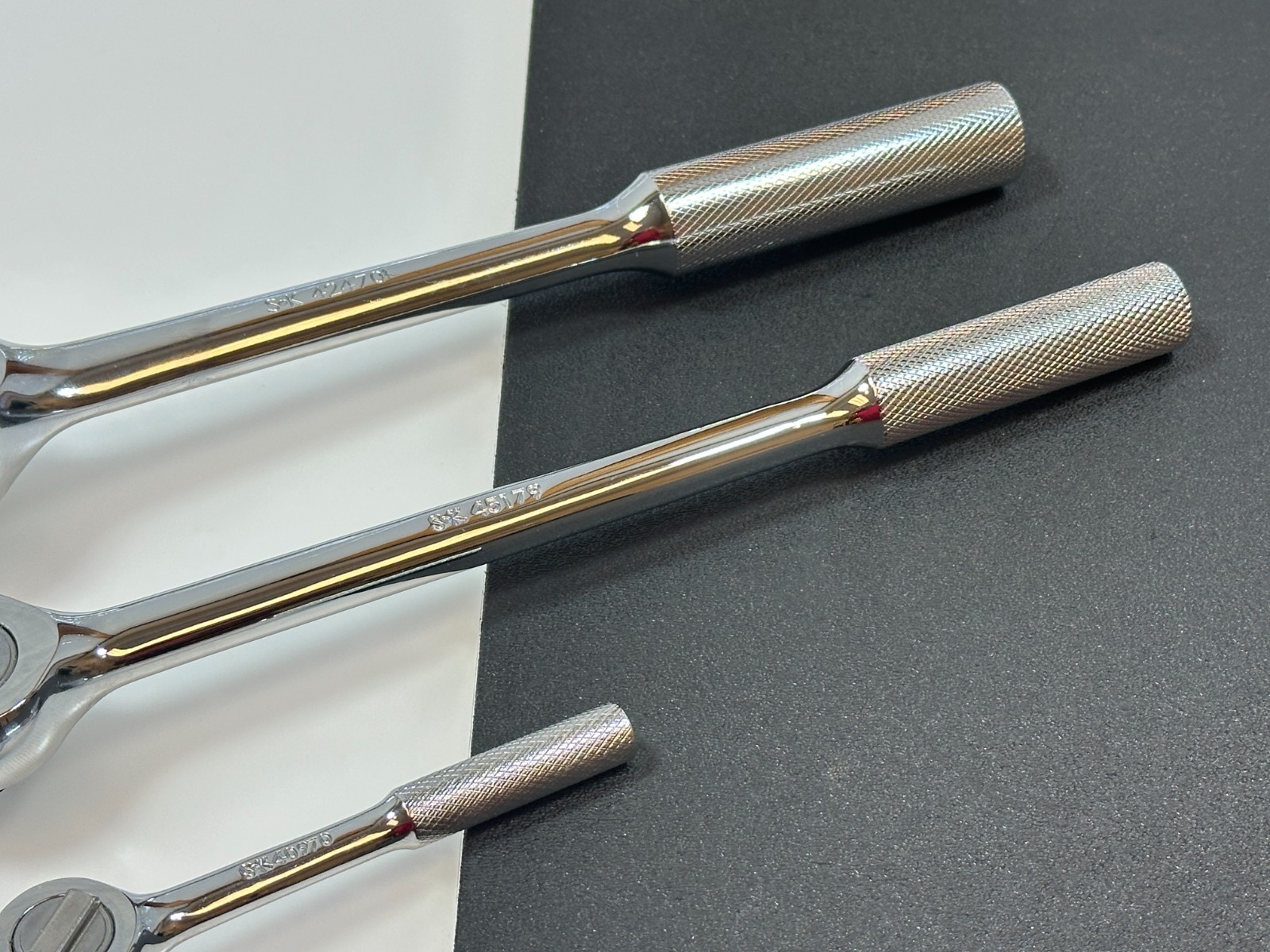 🇺🇸 NEW SK Tools USA 3pc Knurled Ratchet Set 1/2, 3/8, 1/4 (42470, 45179, 4097)
