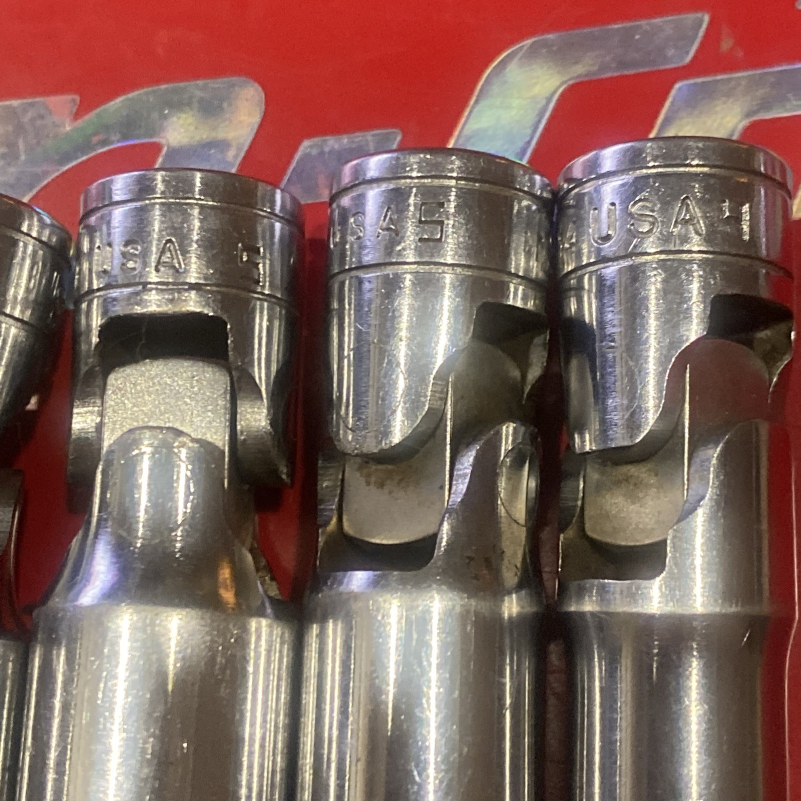 Snap On set of 5, 3/8″ Drive 6 pt Flank Drive Deep Universal Socket, FSU series