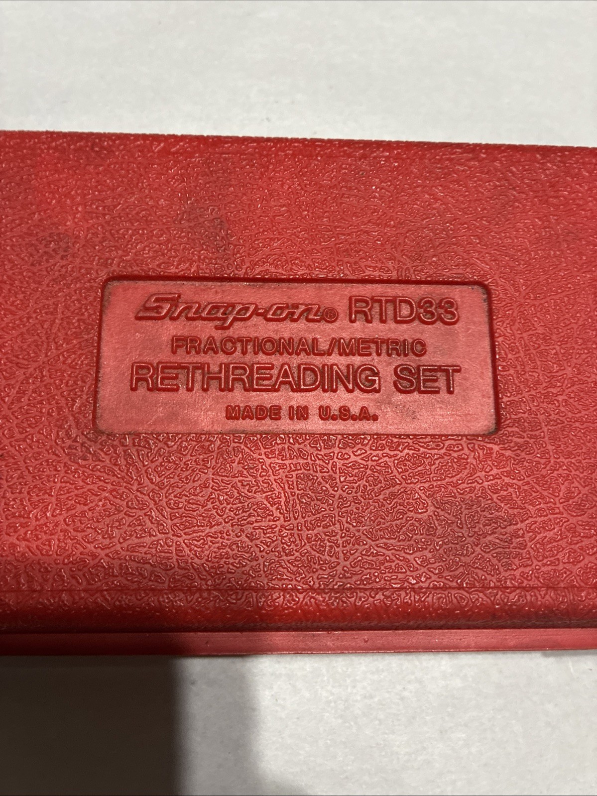 Snap-On RTD33 Fractional / Metric Rethreading Set in Case – Made in USA