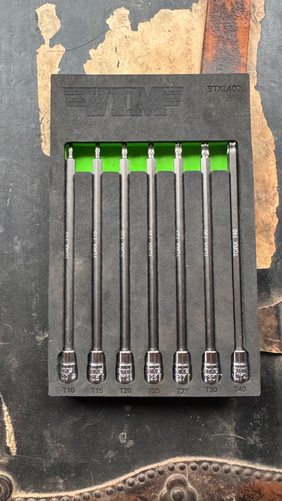 VIM 1/4″ dr 7pc 6″ Extra Long Ball Torx Bit Driver Socket Set T10-T40 #BTXL400