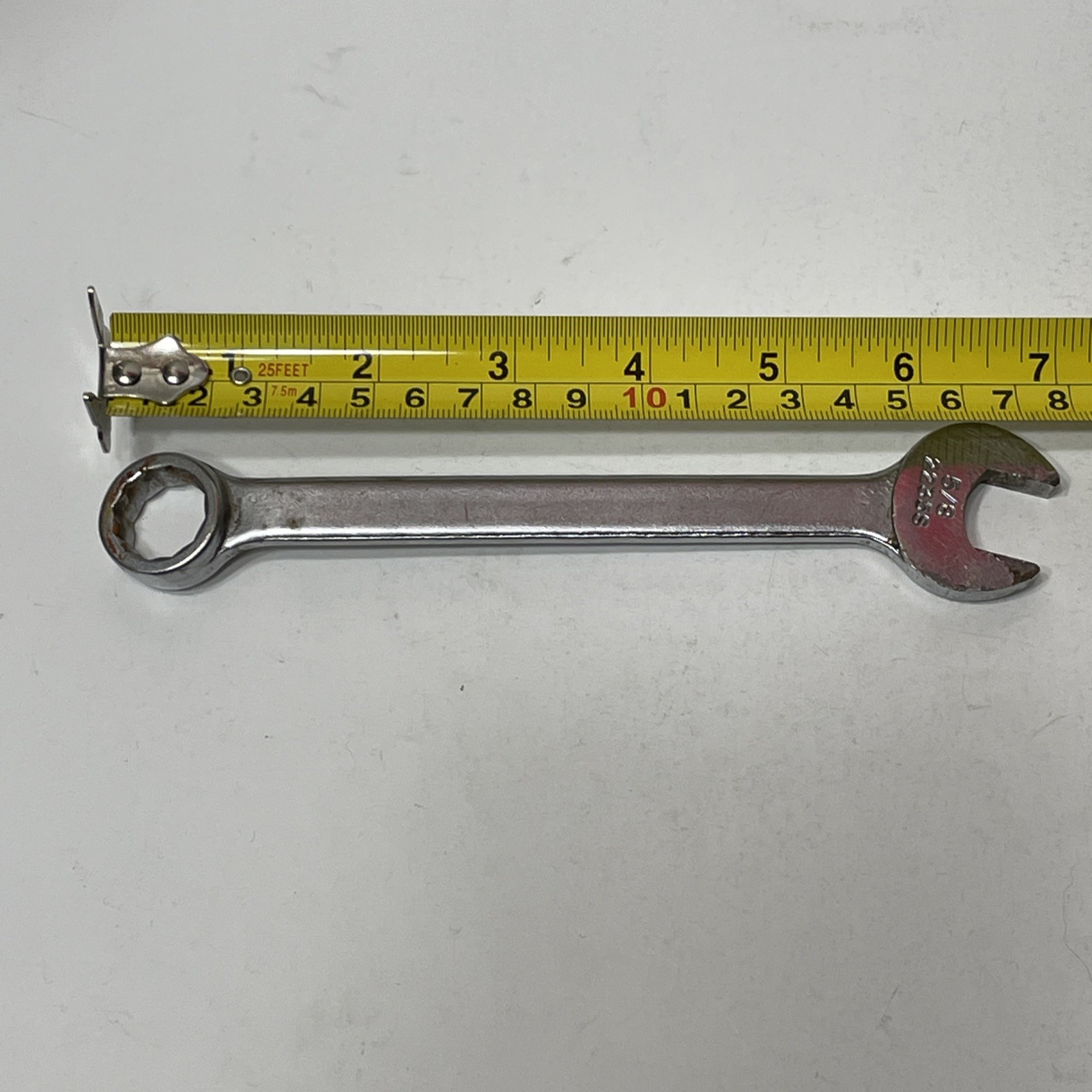 Duro-Chrome 2235S 5/8″ Wrench Combination SAE VTG USA Satin Forged Box Open End