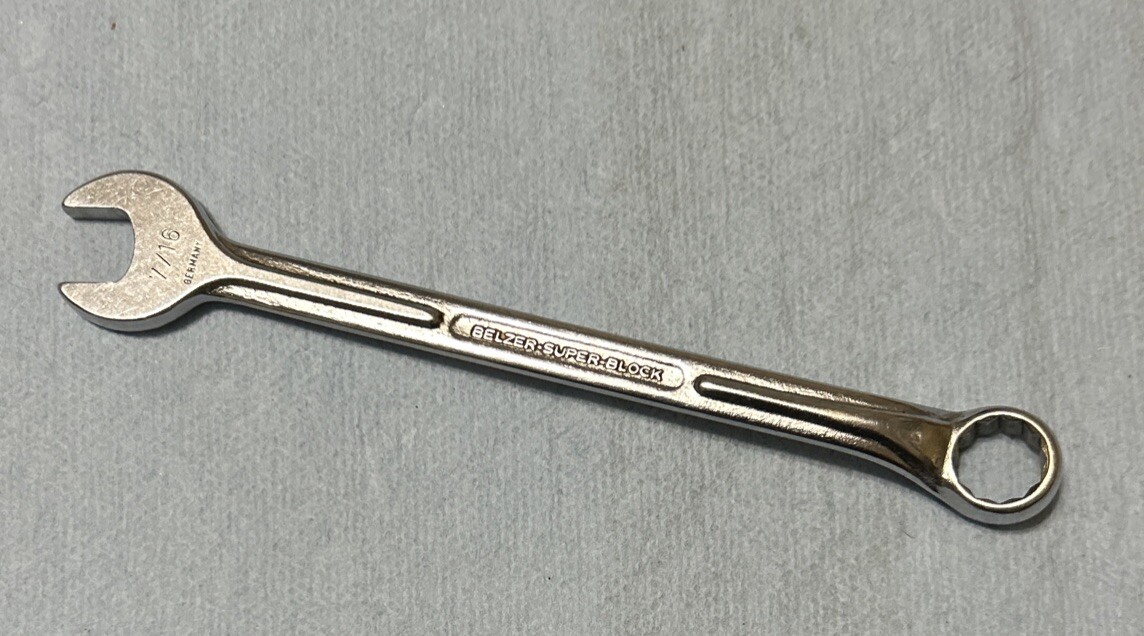 Belzer Super Block 7/16” Combination Wrench Vanadium Extra 1952 12 Pt Germany