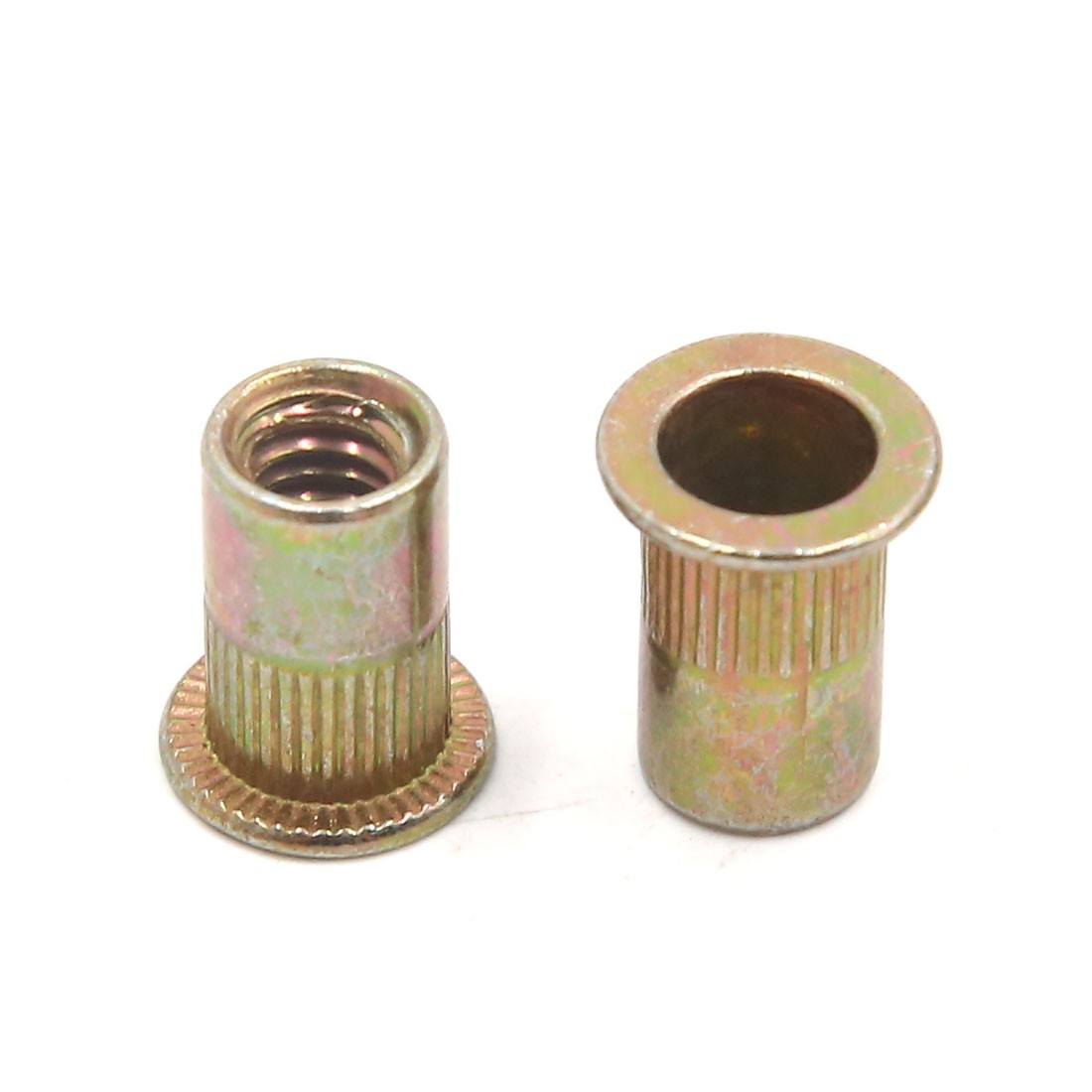 30Pcs Zinc Plated Carbon Steel Car Rivet Nut Flat Head Insert 1/4-20