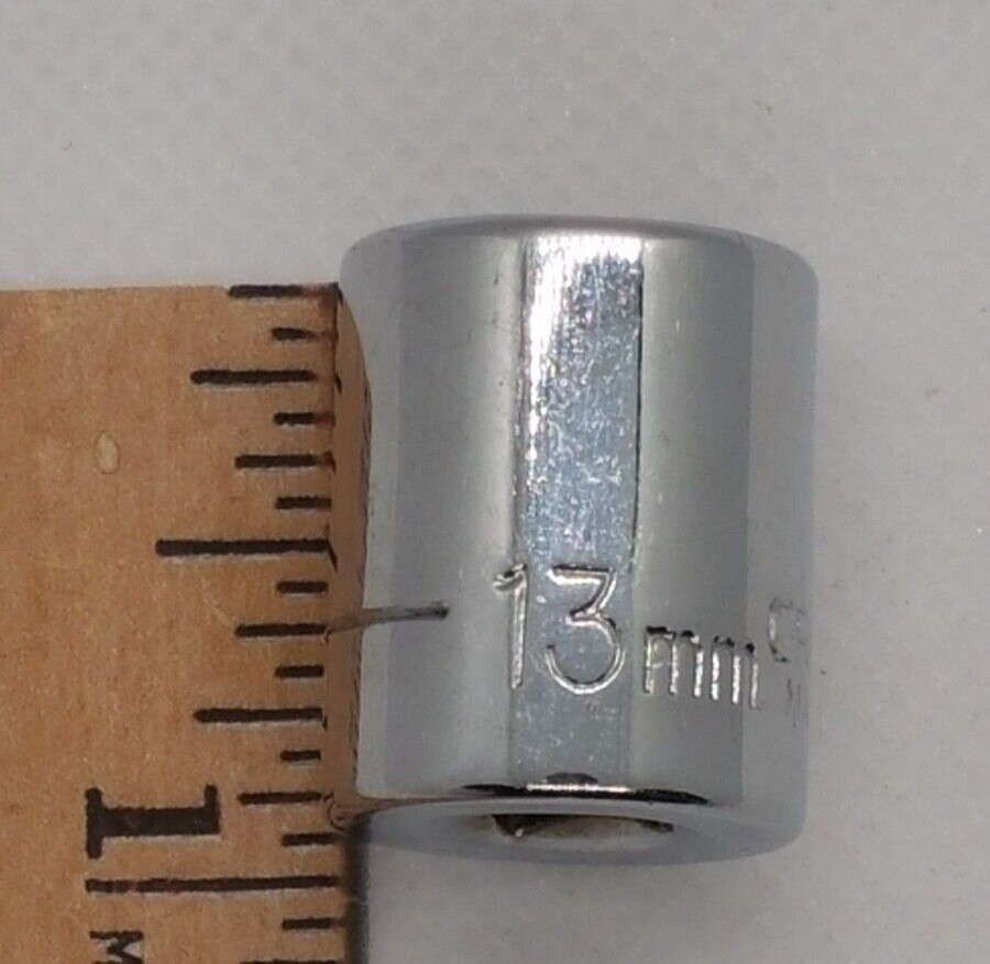 Vintage Craftsman 1/4″ Drive 13MM 6 Point Shallow Socket Metric EE 43514 USA NOS