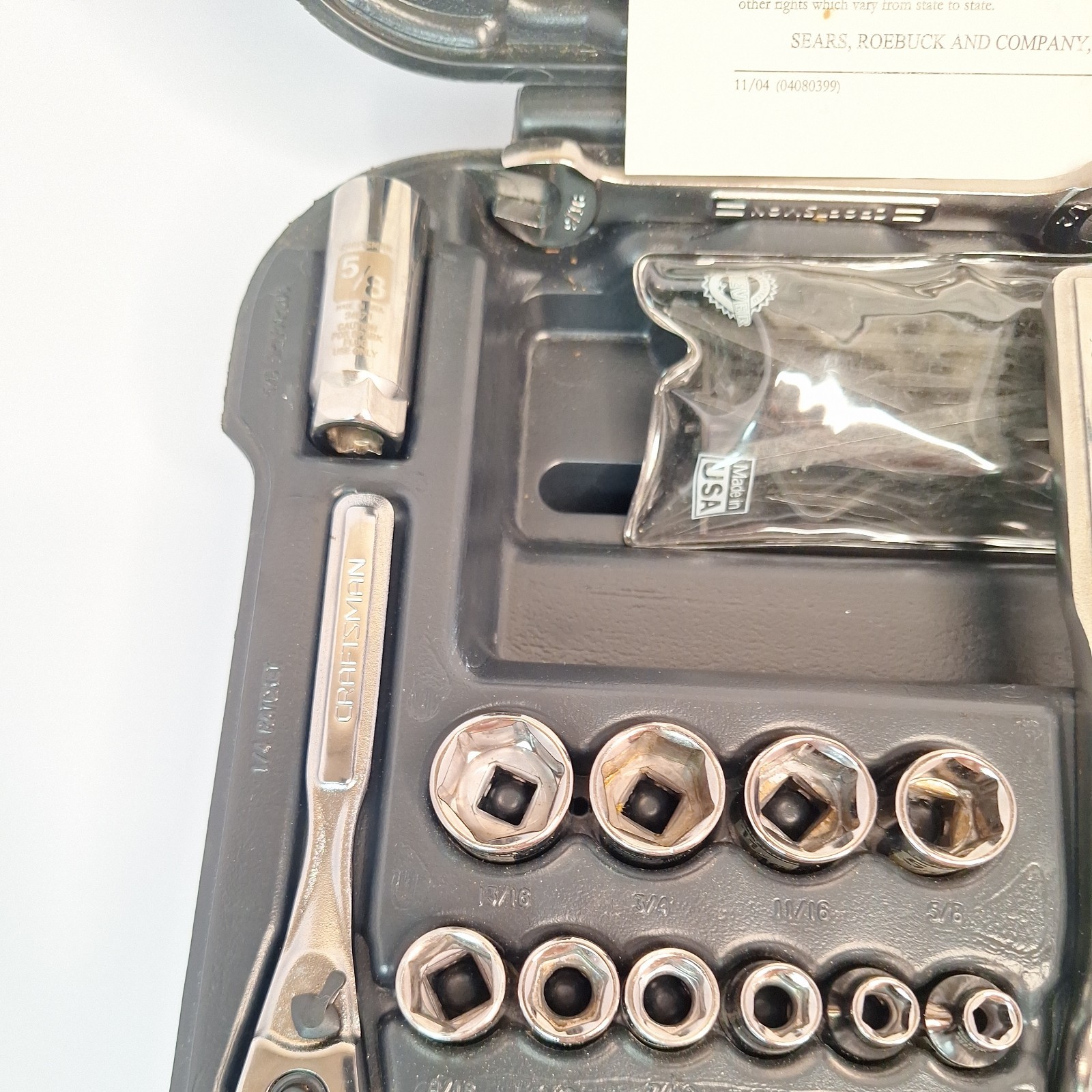 🔥Craftsman USA 95 Pc «Easy Read» Mechanic Tool Set Case #34095 Metric/Sae