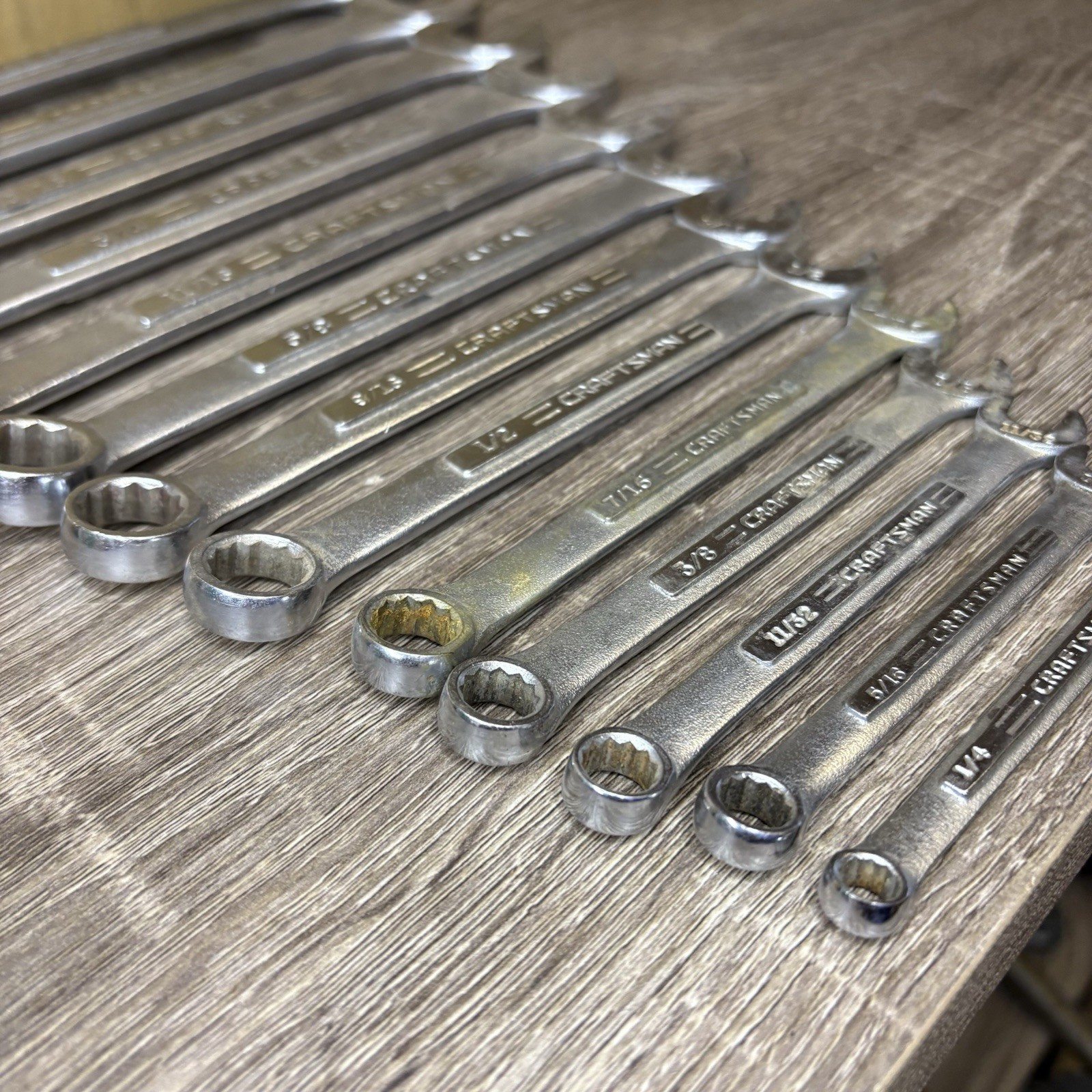 VTG Craftsman 13pc SAE 12pt Combination Wrench Set 1/4″ – 15/16″ -V- -VV- USA
