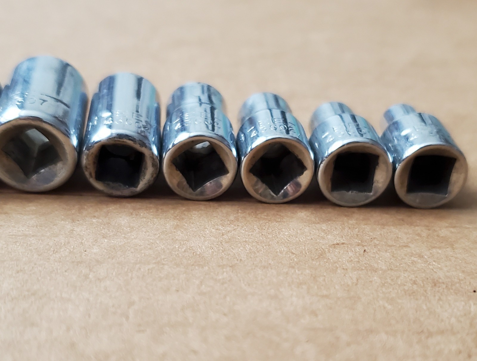 Craftsman 1/4” Drive SAE & Metric 6-Point Sockets 43492 – 43480, 43501 – 43514