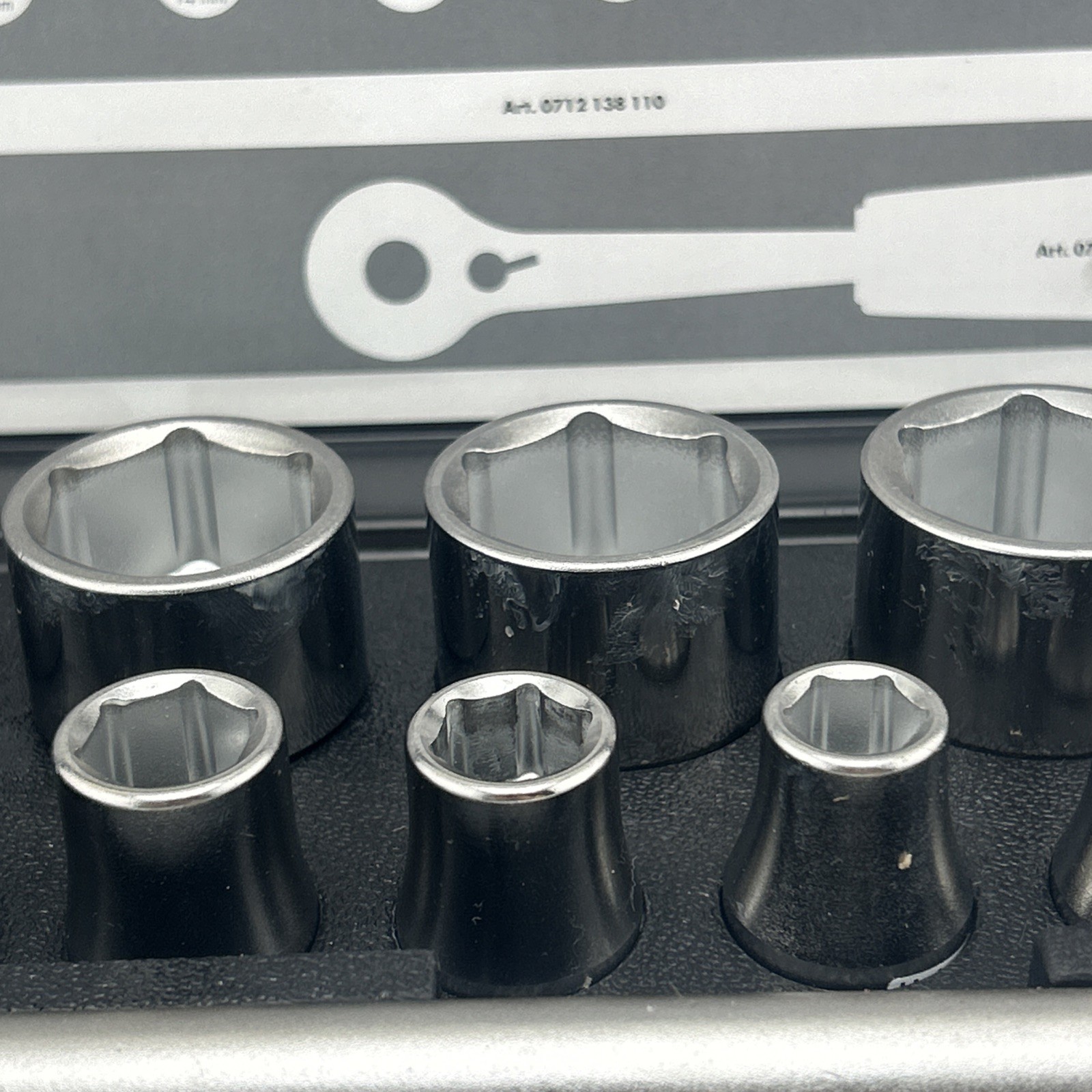 Wurth Zebra 1/2 Inch Multi Socket Wrench Assortment 24 Pieces 096513023 10-32MM
