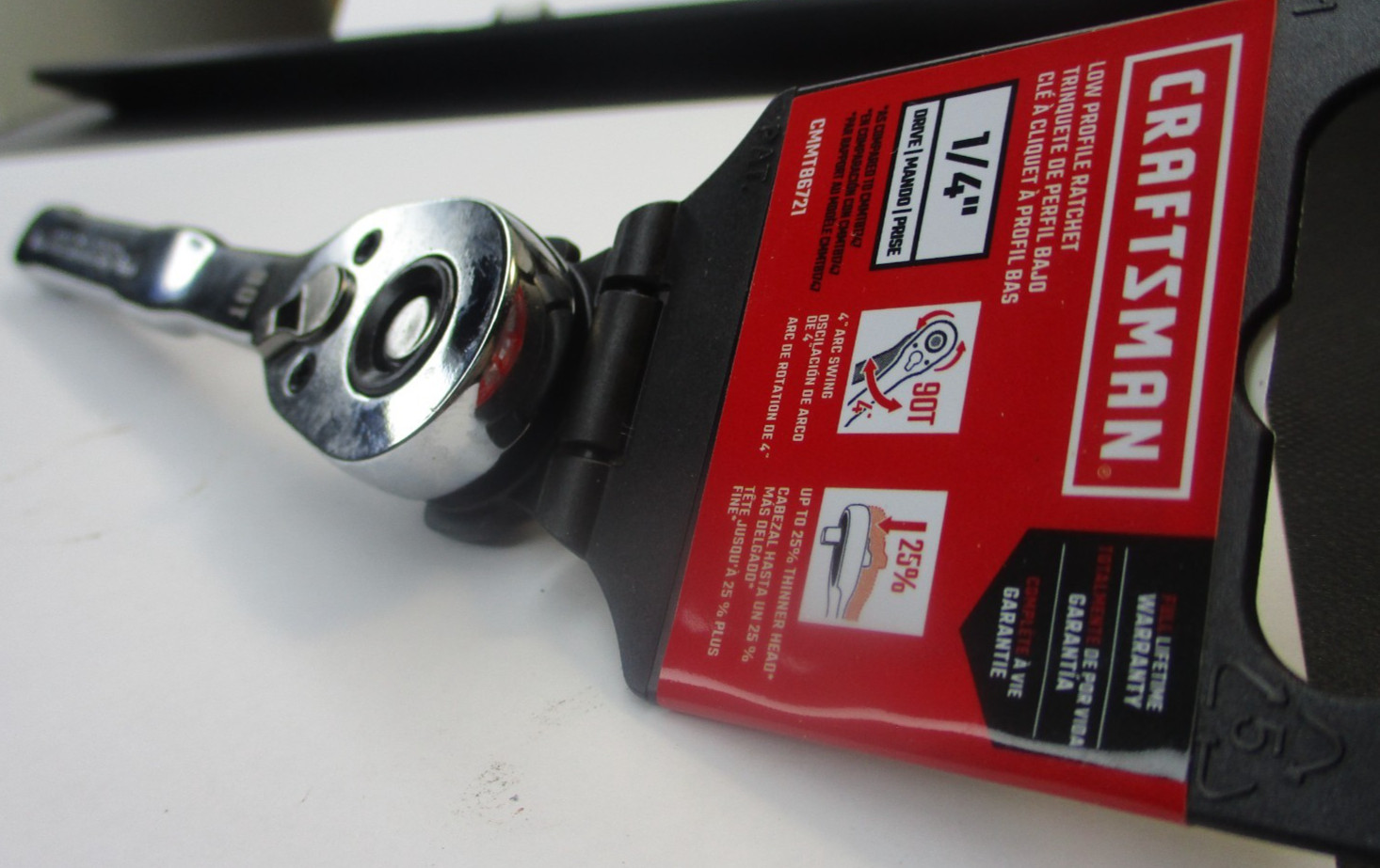 Craftsman CMMT86721 1/4″ Drive 90 Tooth Quick Release Ratchet New