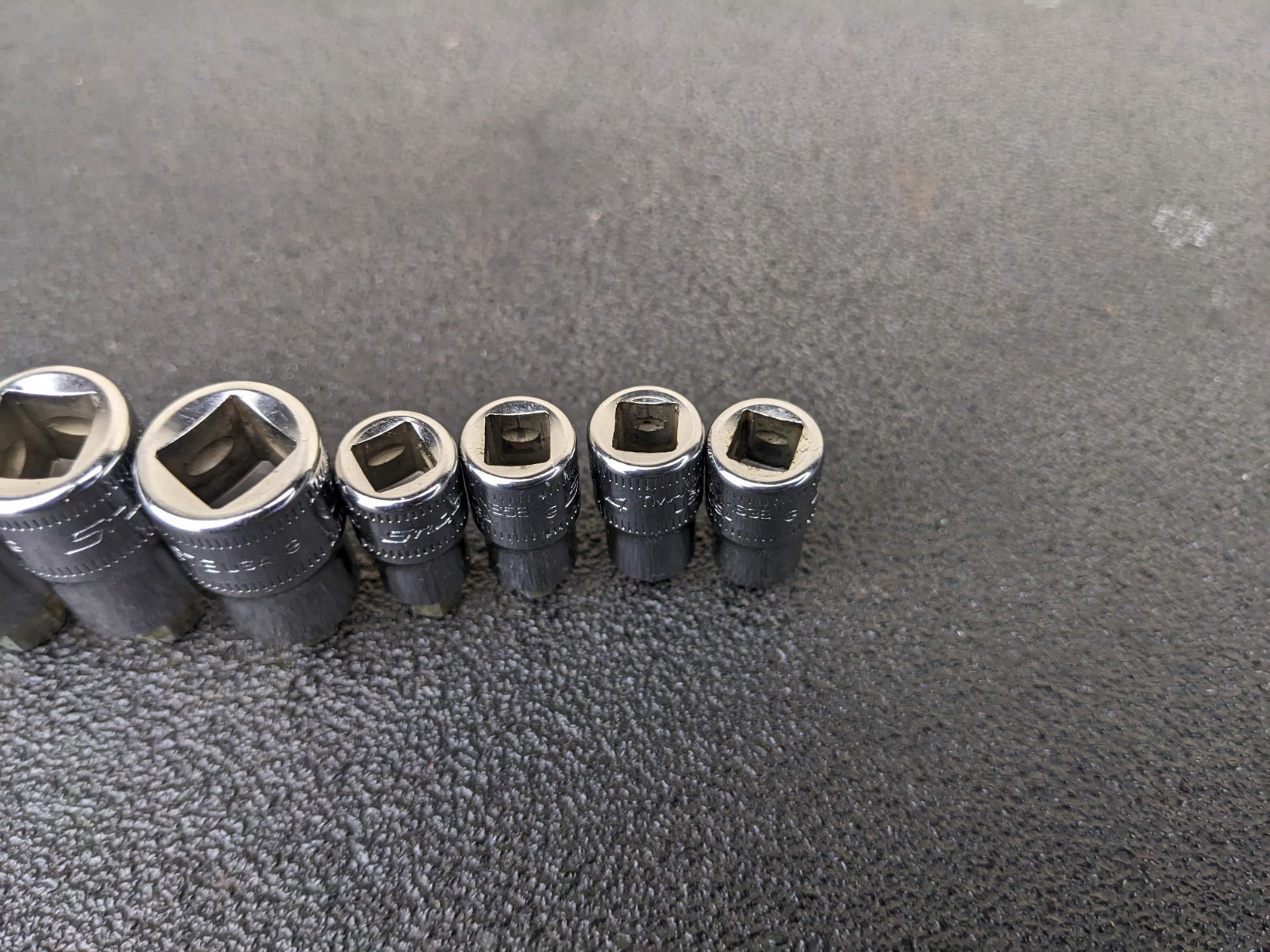 #bp503 Snap-on 1/4″ 3/8″ Drives Stubby Metric Hex Socket driver Set 208EFTAMXSY