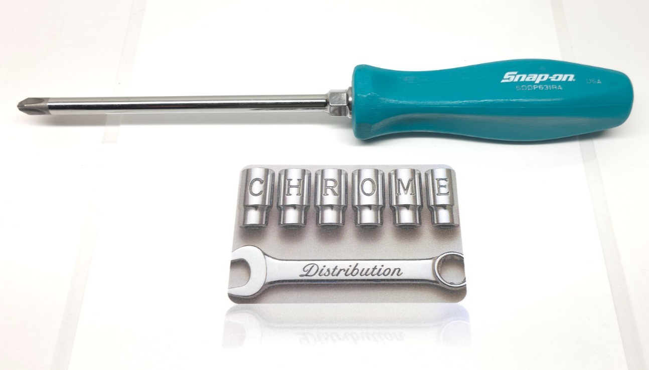 NEW Snap-on Tools USA TEAL Hard Handle #3 Phillips Screwdriver SDDP63IRA