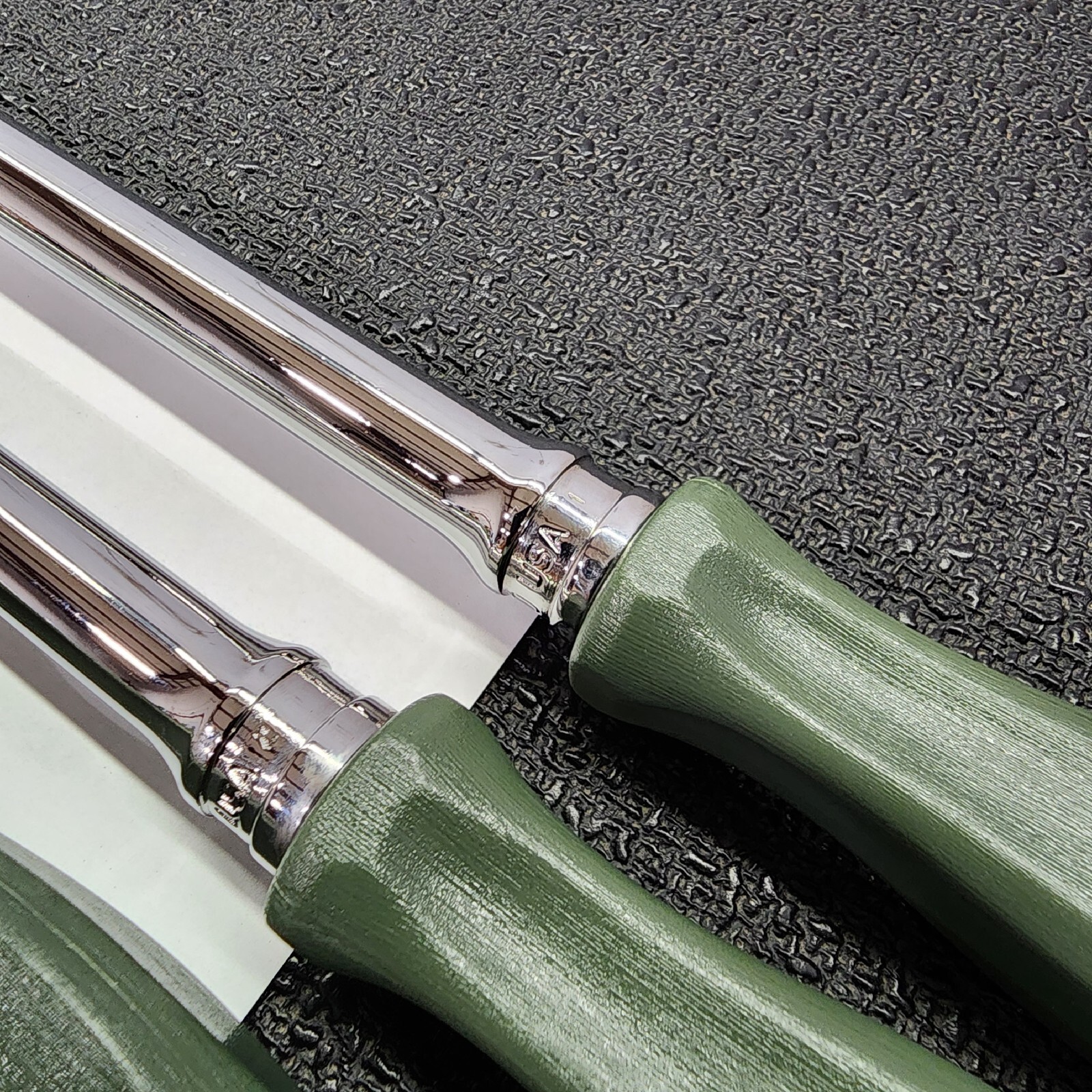Snap-on Tools NEW 7pc COMBAT GREEN Hard Handle 3/8″ Drive Fixed Flex Ratchet Set
