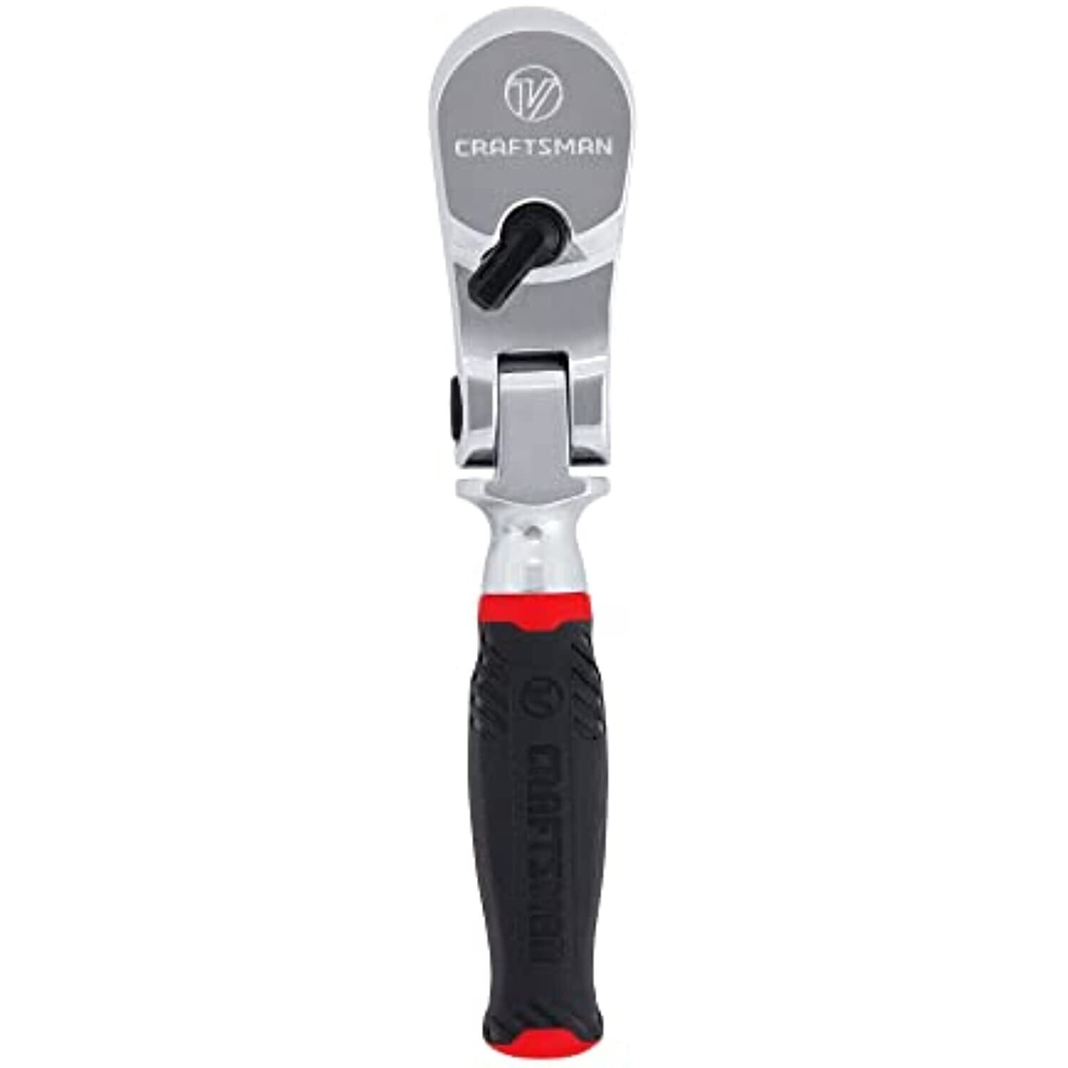 Craftsman V-SERIES Ratchet, 1/4 Inch Drive, 80-Tooth, Flexible Head Comfort Grip