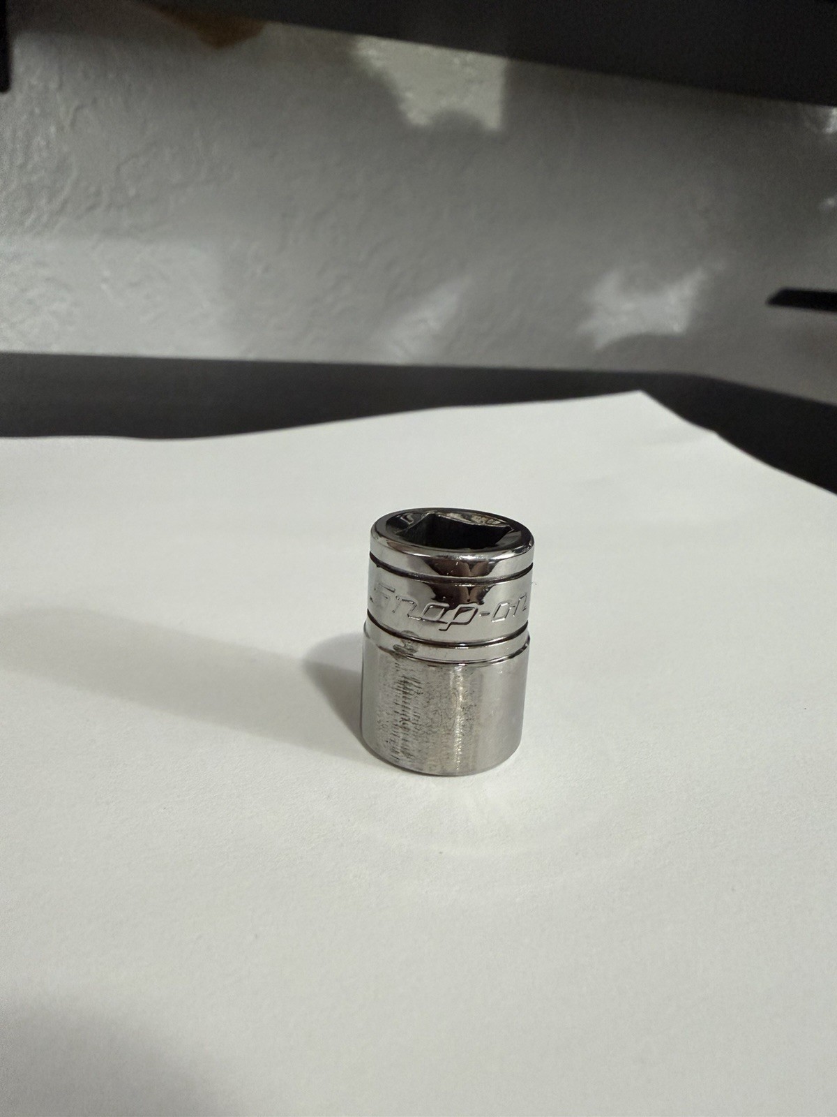 Snap-On Chrome Socket F161 1/2″ SAE 12pt 3/8″ Drive Shallow Mechanic Tool