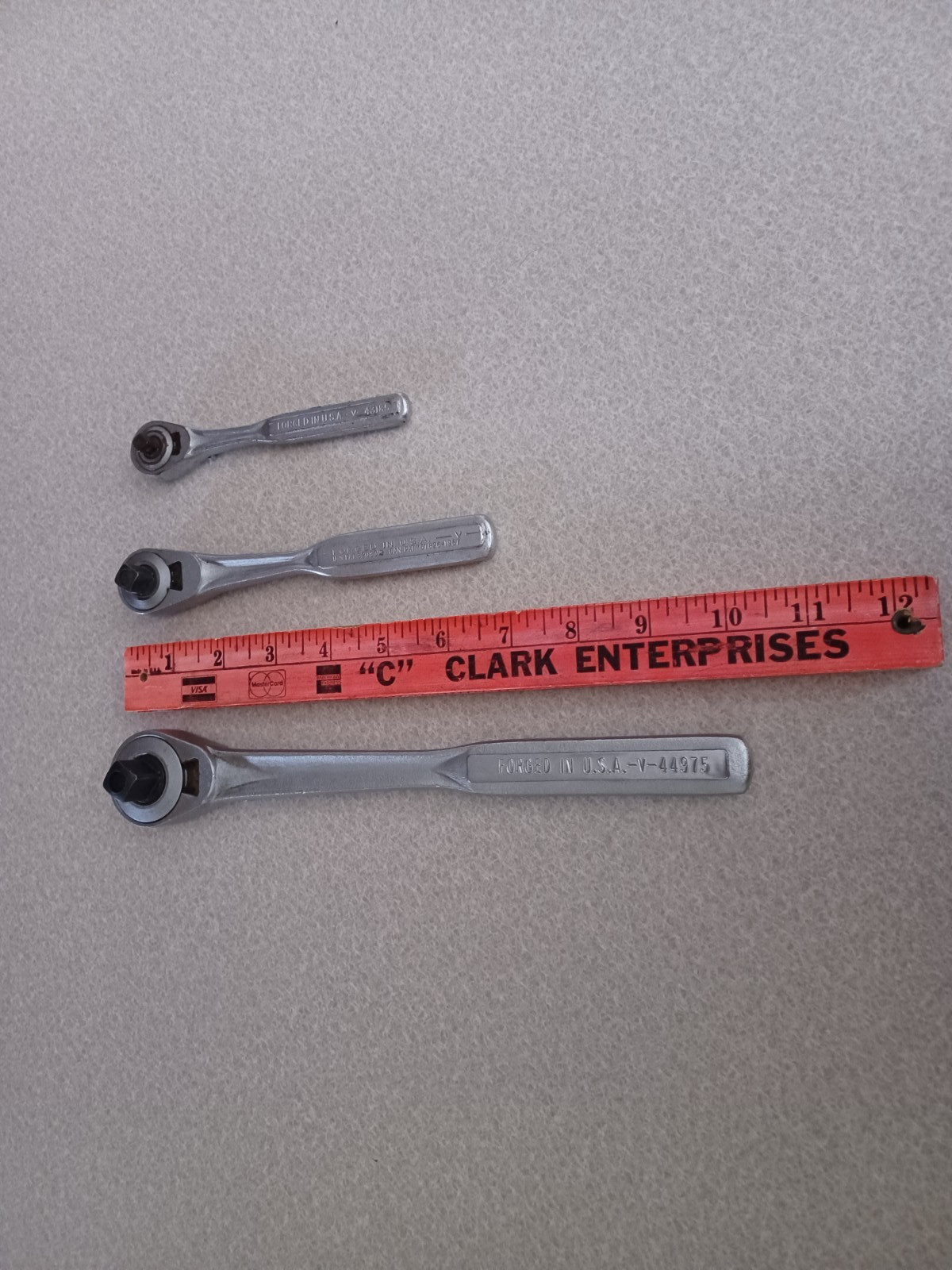 Vintage Craftsman USA 3 Piece Ratchet 1/4” 3/8” 1/2” Drive 44975 43185 oil port