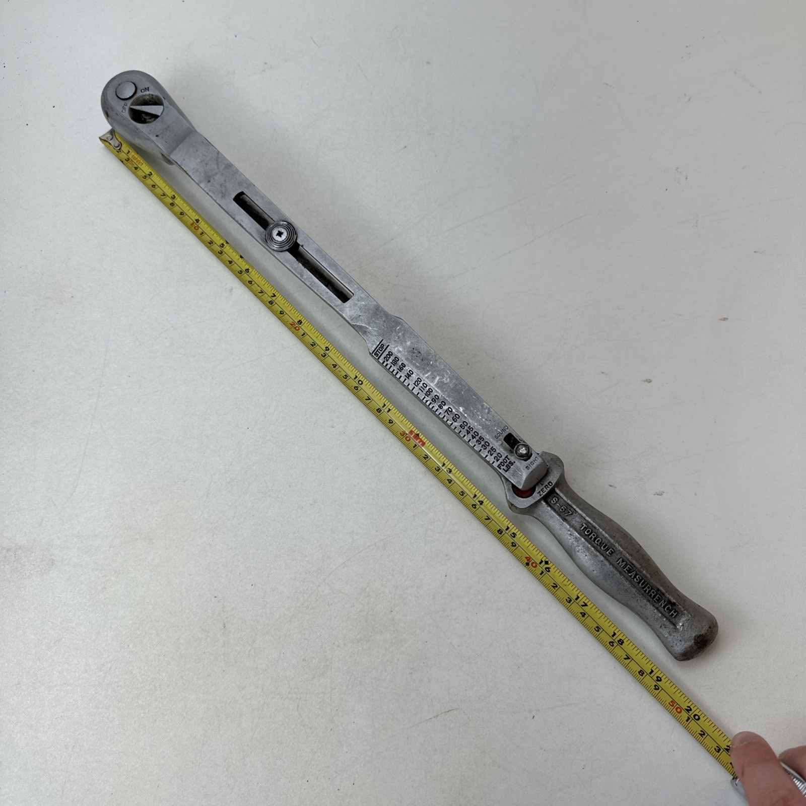Williams Torque Measurrench S-57 19″ Long 20-200 Foot lbs Torque Wrench