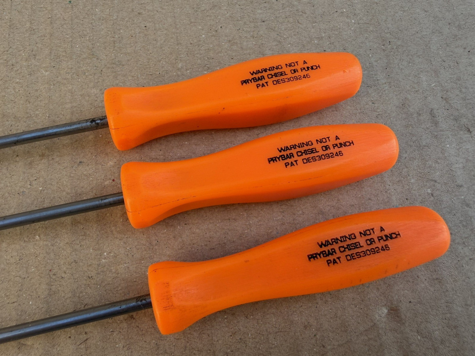 Snap On Hard Handled Orange Pick Set Rare In Wallet ASA204A