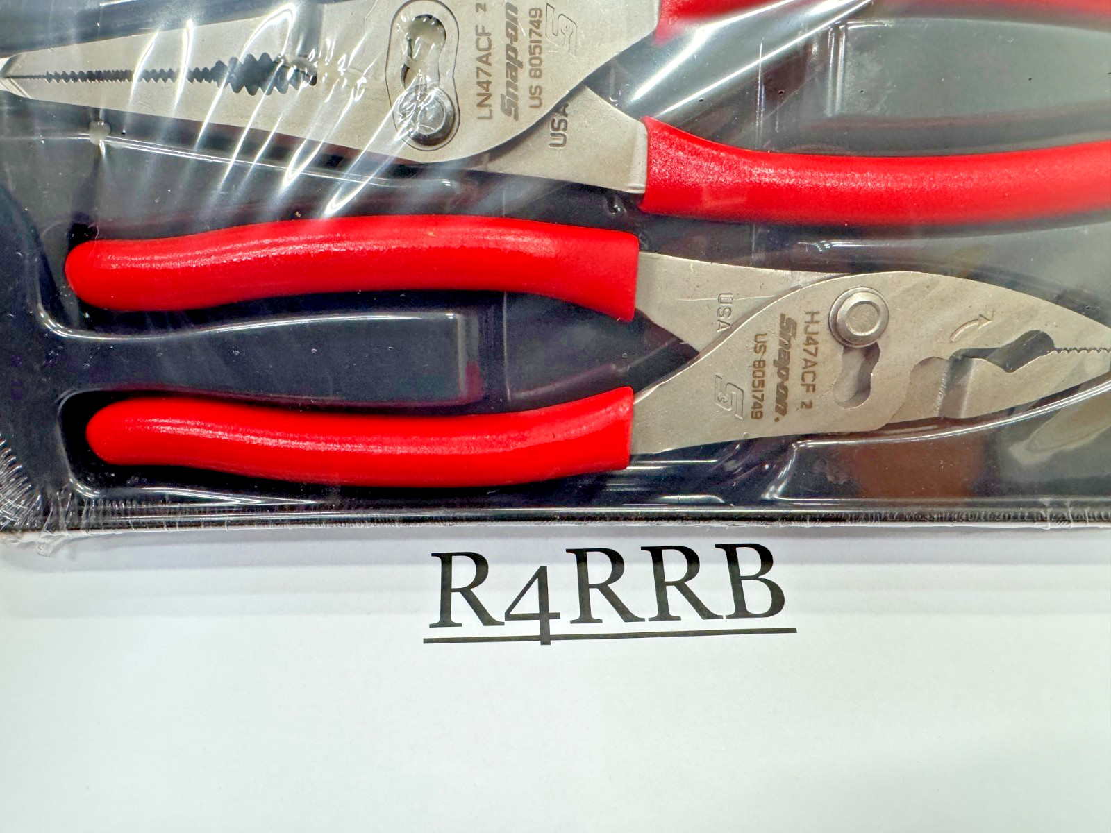 Snap-on Tools USA NEW SEALED RED 3 Piece Soft Grip Pliers Lot Set PL347ACF