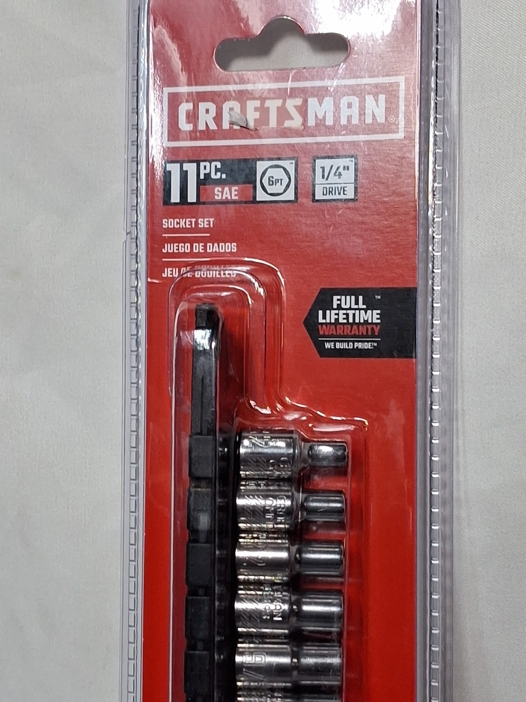 CRAFTSMAN Socket Set, SAE, 1/4-Inch Drive, 6-Point, 11-Piece (CMMT12040)