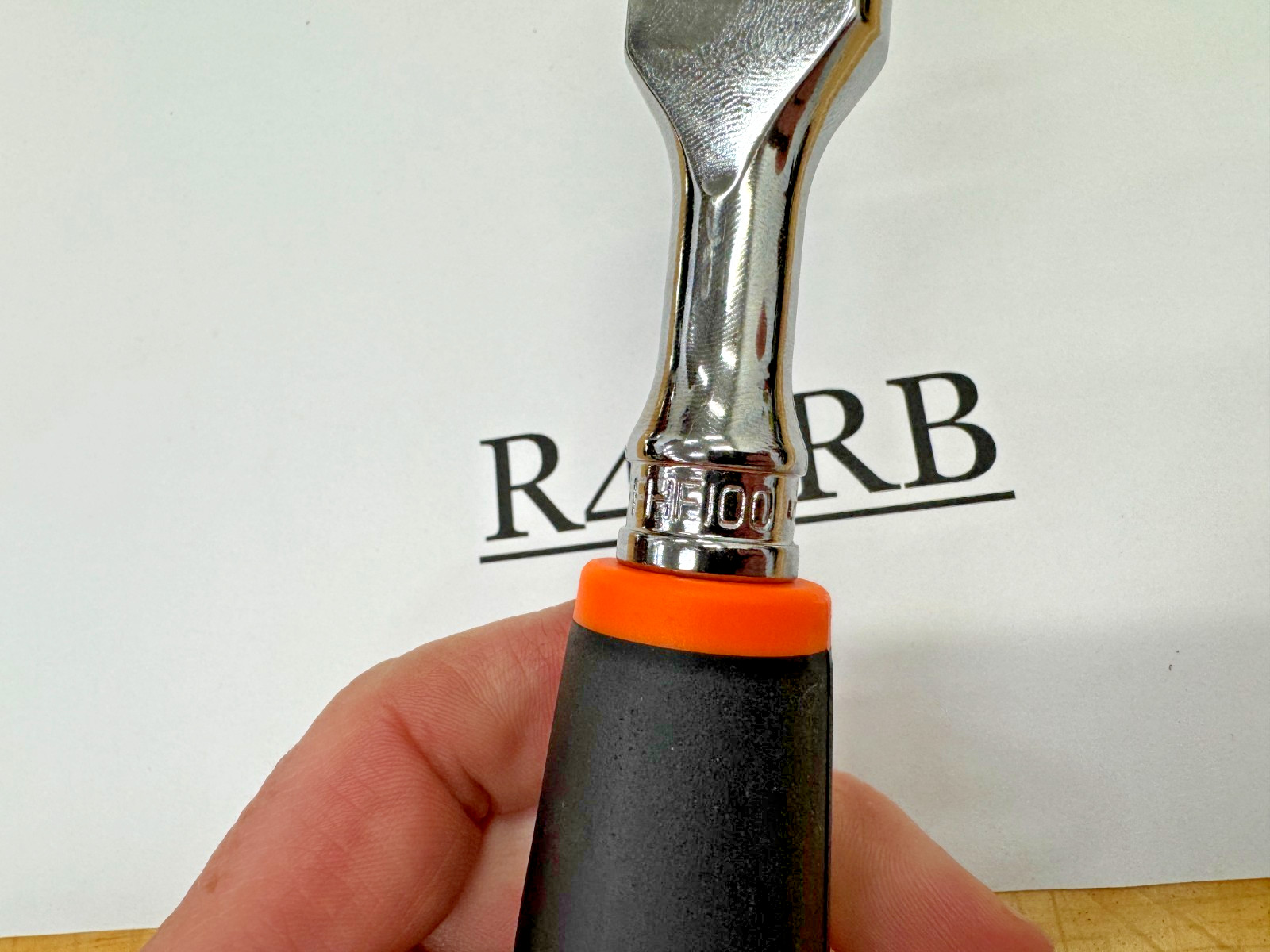 Snap-on Tools USA NEW 3/8″ Drive 100 Tooth ORANGE Soft Grip Flex Ratchet FHF100O