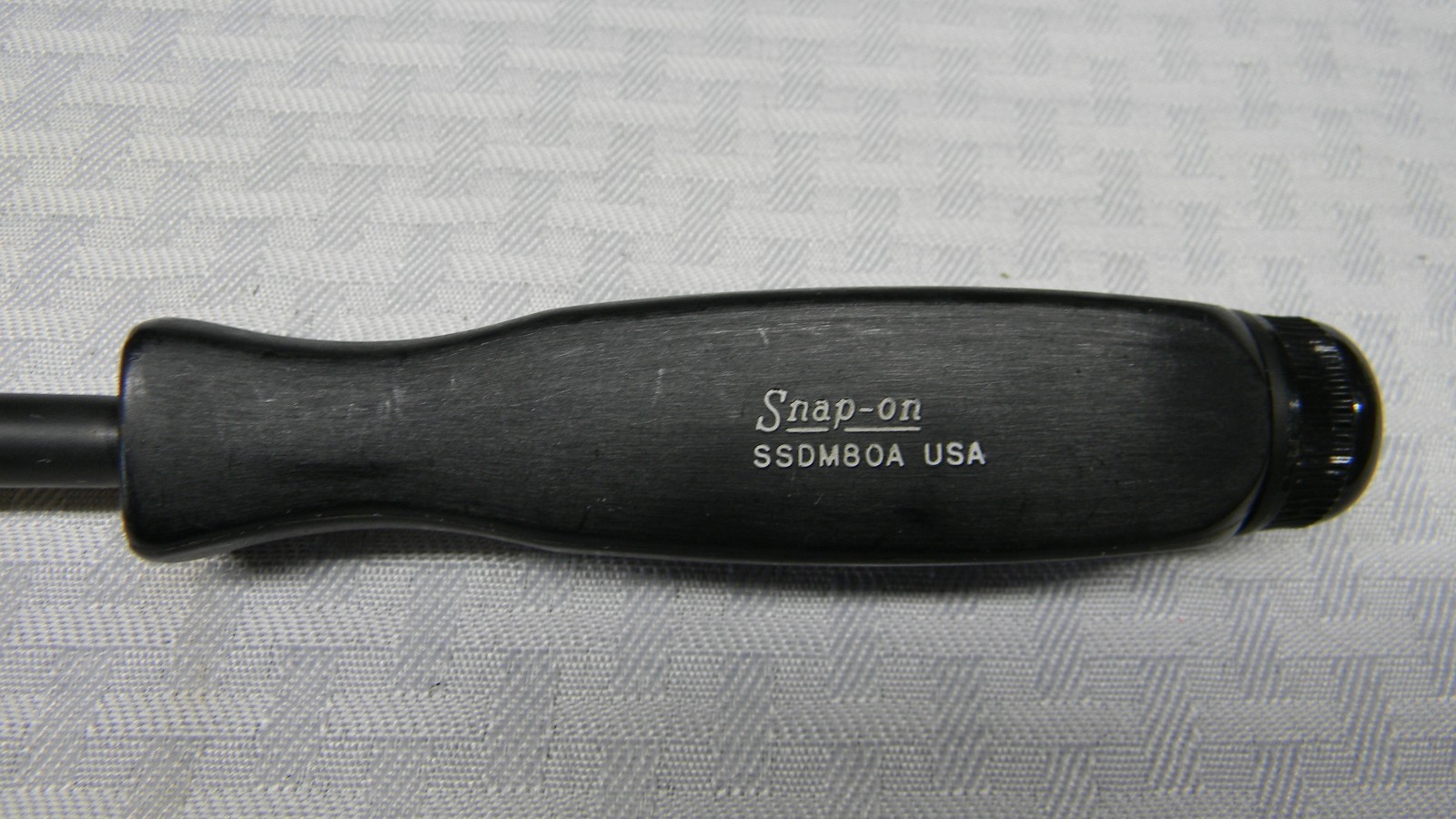 VINTAGE SNAP-ON 12″ LONG BLACK HARD HANDLE MAGNETIC TORX BIT DRIVER #SSDM80A