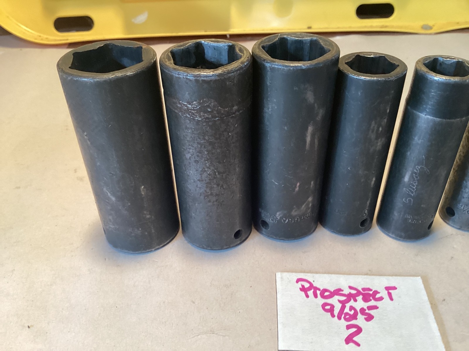 Snap-On deep impact sockets 1/2” 6 point 1” 15/16 7/8 1/2 9/16 5/8 11/16 1/2