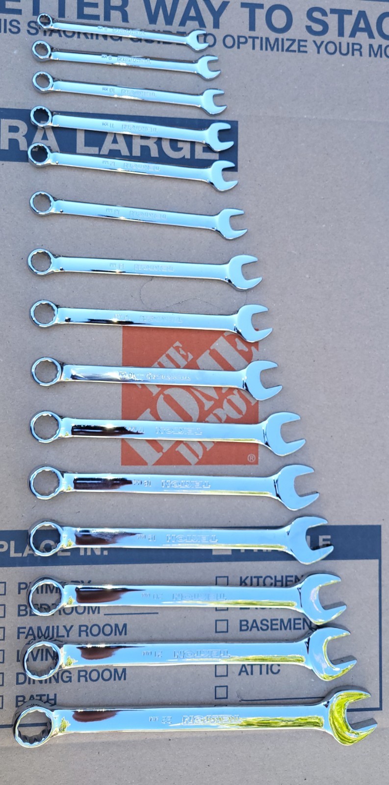 Tekton 15 Piece Combination Wrench Set With Pouch. 8mm-22mm