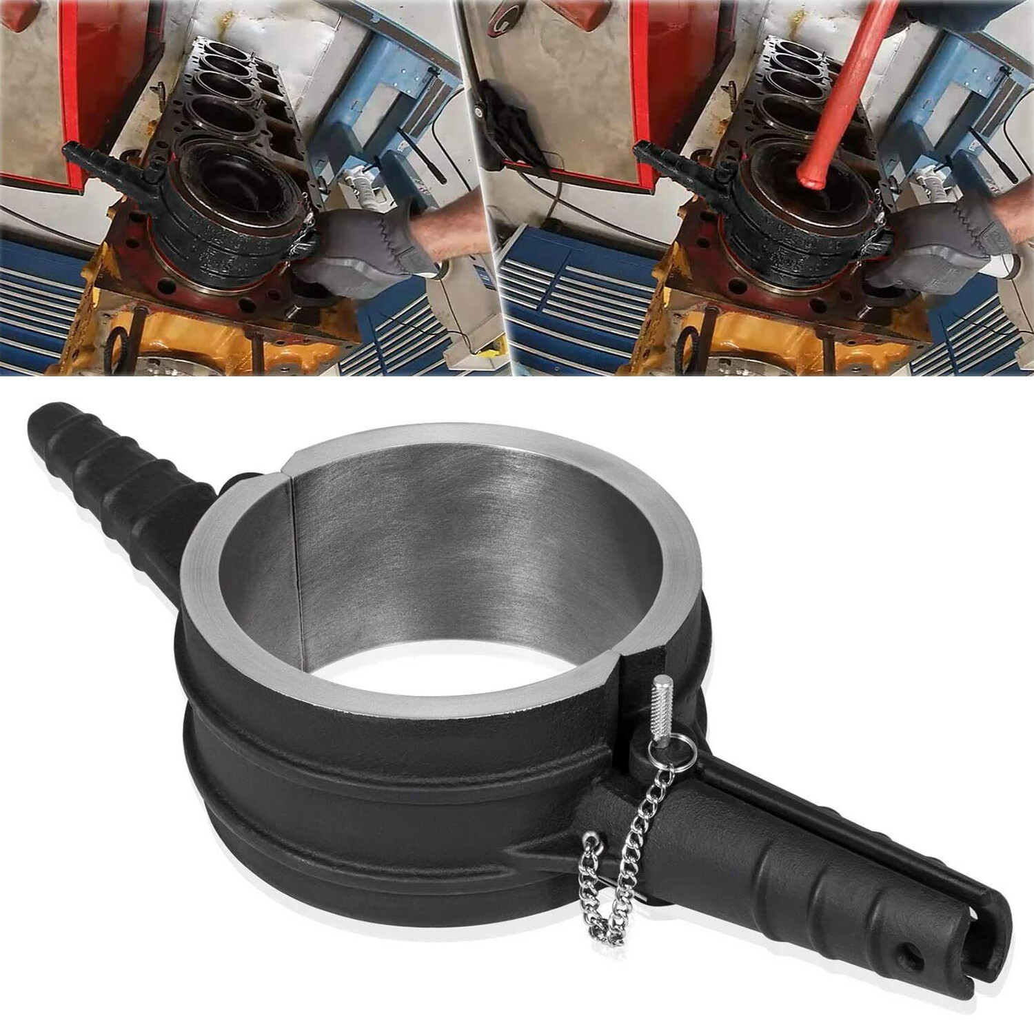 7040 Piston Ring Compressor Tool For CAT Cummins Diesel ISX 3400 C-15 5.40»
