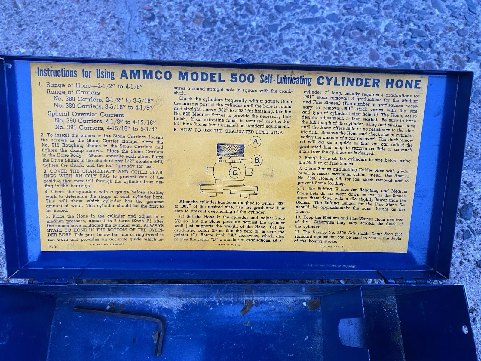 engine cylinder hone honing tool