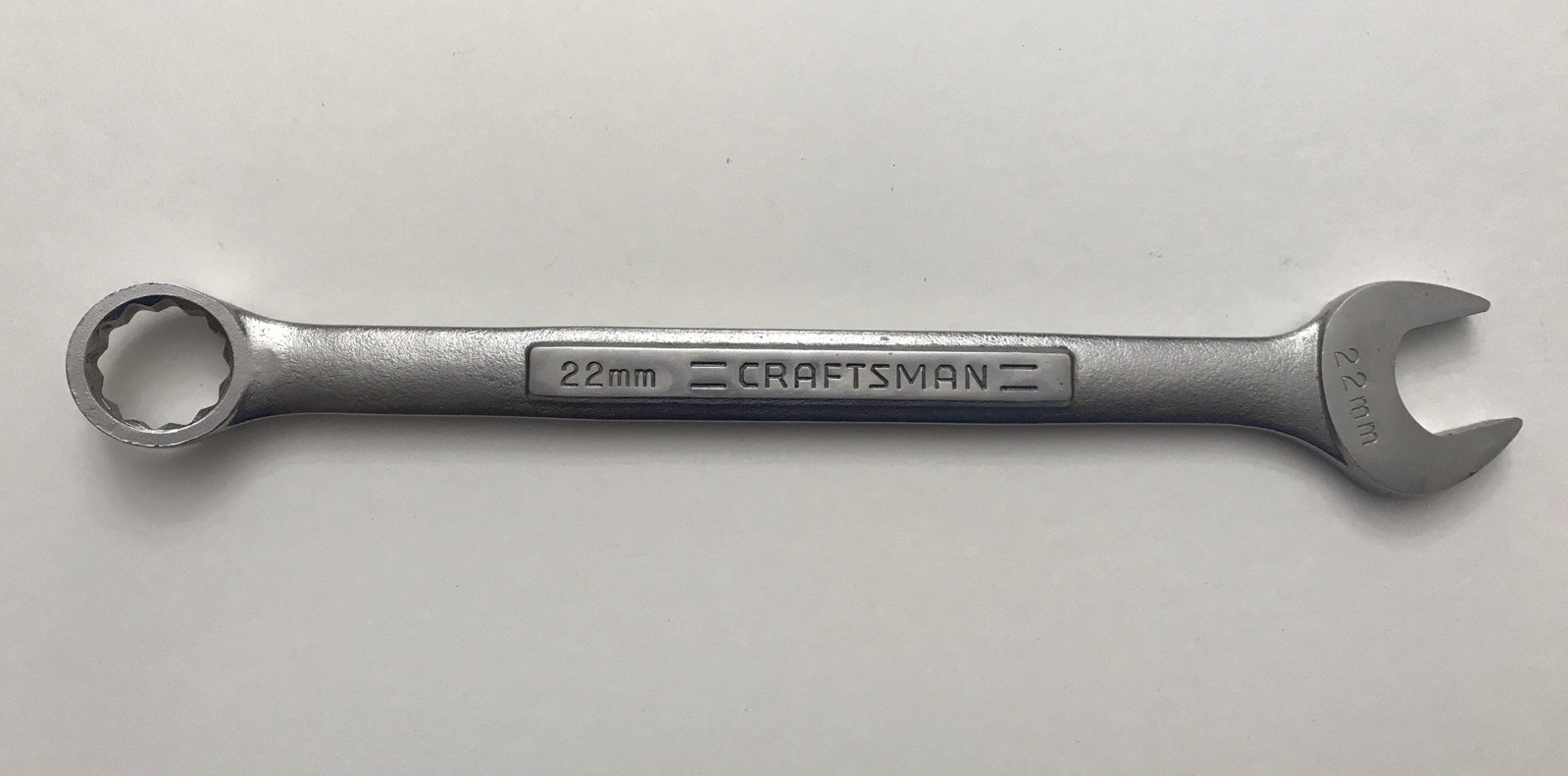 CRAFTSMAN 22mm Combination Wrench 12-Point Box Open End Chrome VA 42922