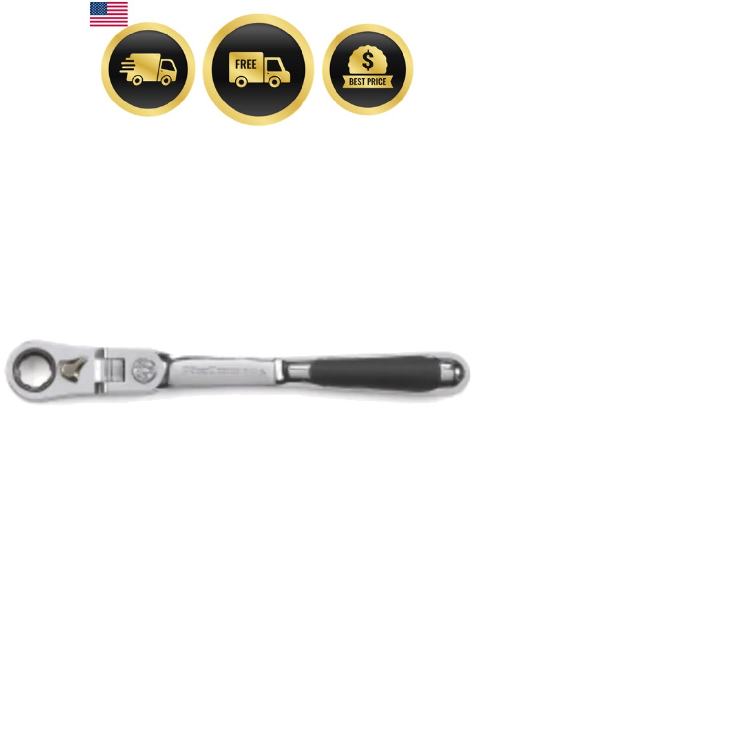 Pass-Thru XL Locking Flex Head Ratchet 72 Tooth 1/4 Drive Long 6.5 Inch