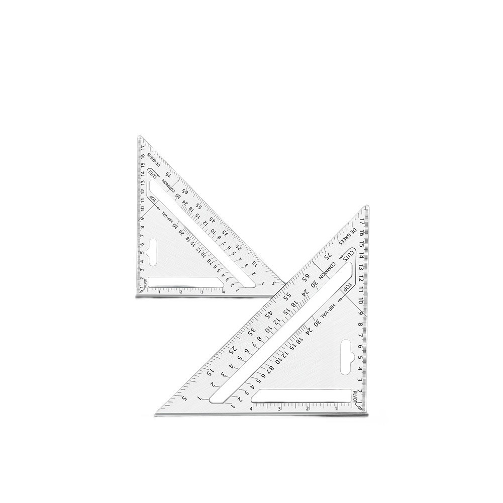 Woodworking Triangle Ruler 7 Inch Aluminum Alloy 45 90 Degree Angle Tool