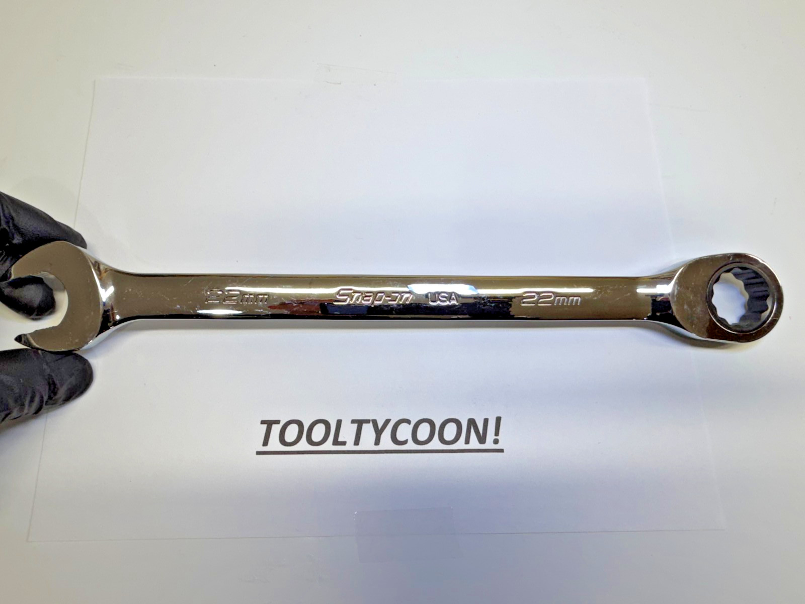 Snap-on Tools NEW 22mm Metric 0° Non-Reversing Ratcheting Combo Wrench SOXRM22