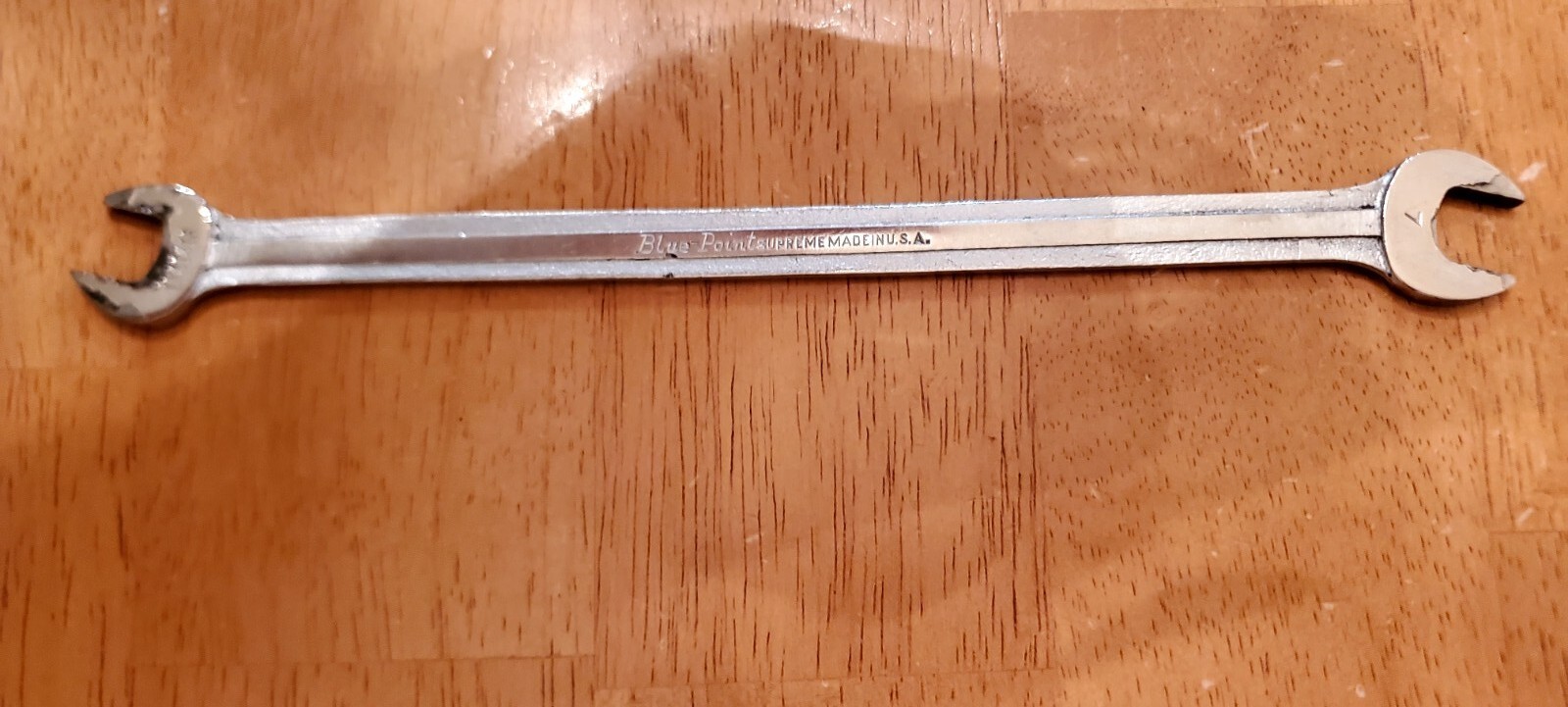 Blue Point Supreme 7/16″-1/2″ SAE Low Torque Slime Line Open End Wrench LTA1416