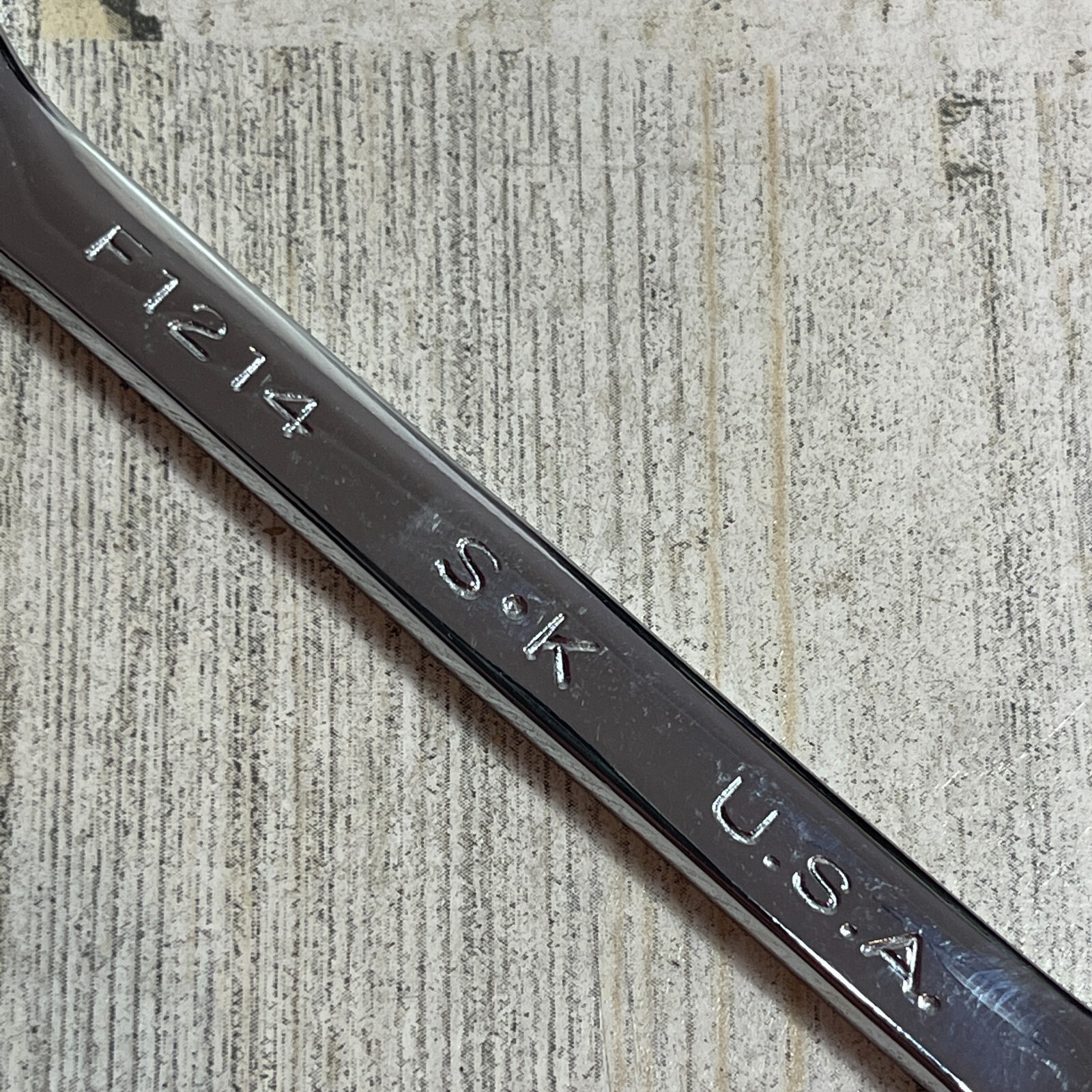 SK USA 3/8″ x 7/16″ Open End Flare Nut Wrench F1214 New Old Stock NOS