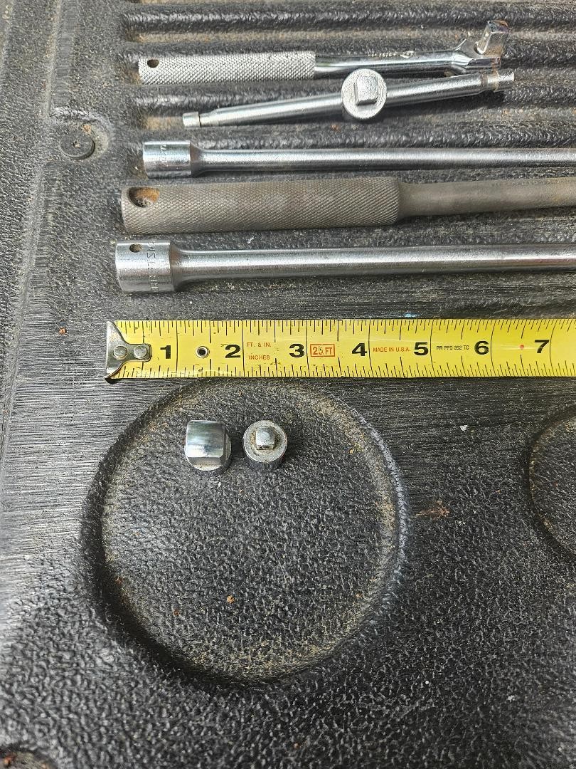 «USED» 7 pc 1/2″ & 3/8″ Drive Mixed Breaker Bars Extensions & Drive Adapters