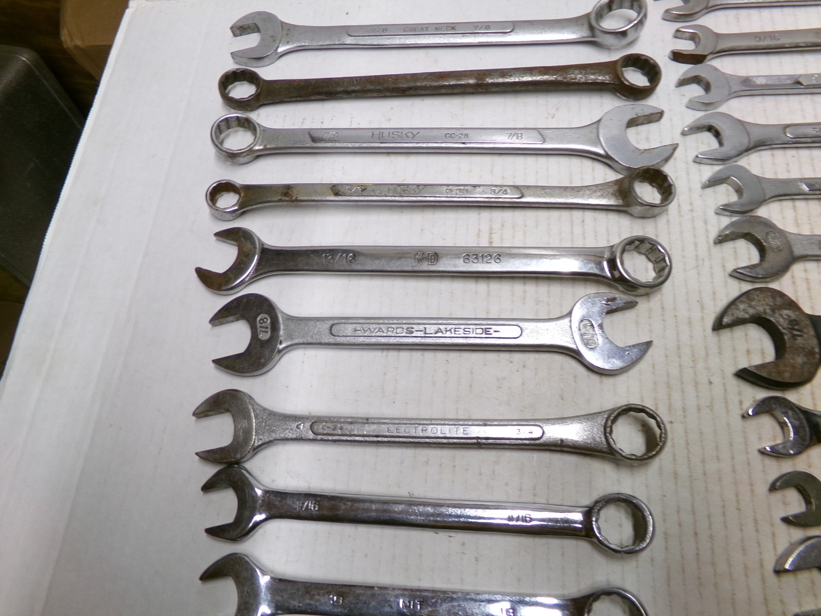 Lot of Assorted Wrenches Husky K-D Fuller Blue Point Pexto Wards Lakeside Vtg