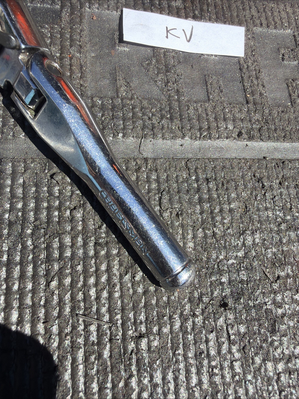 Sears Craftsman USA 3/8” Drive Stubby Flex Head Ratchet 44834 Full Polish Midget